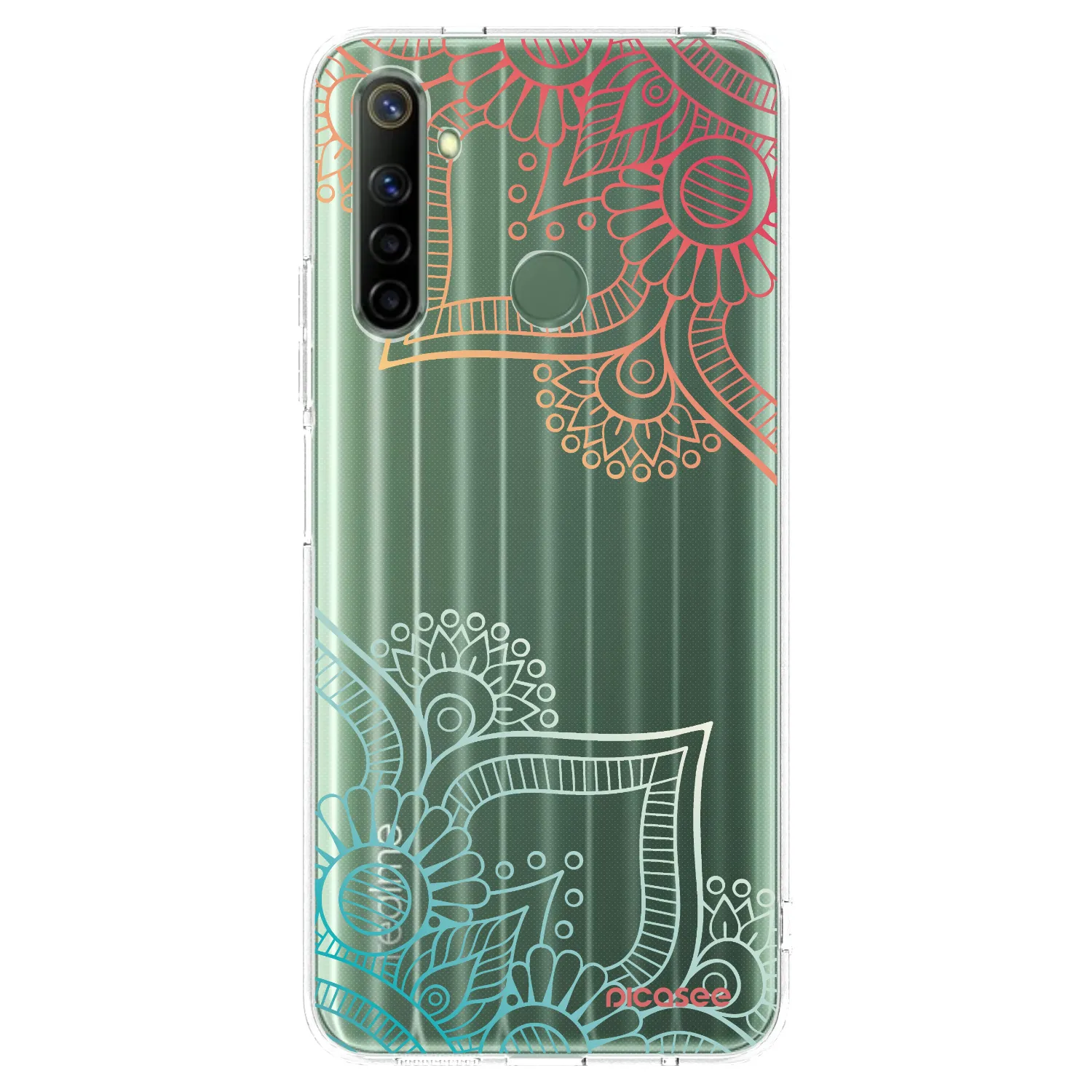 Picasee silikonowe przeźroczyste etui na Realme 6i - Flowers pattern