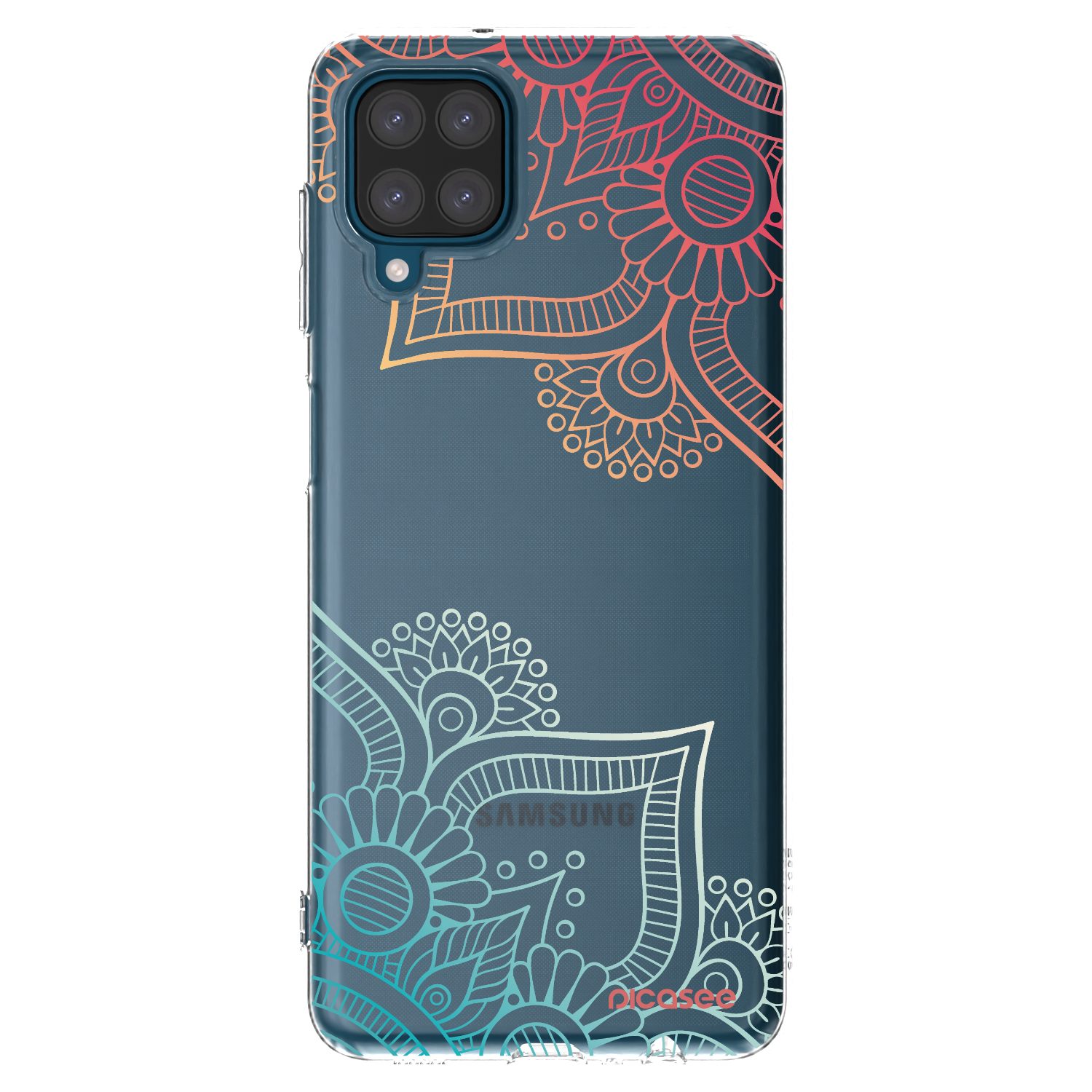 Picasee silikonowe przeźroczyste etui na Samsung Galaxy A12 A125F - Flowers pattern