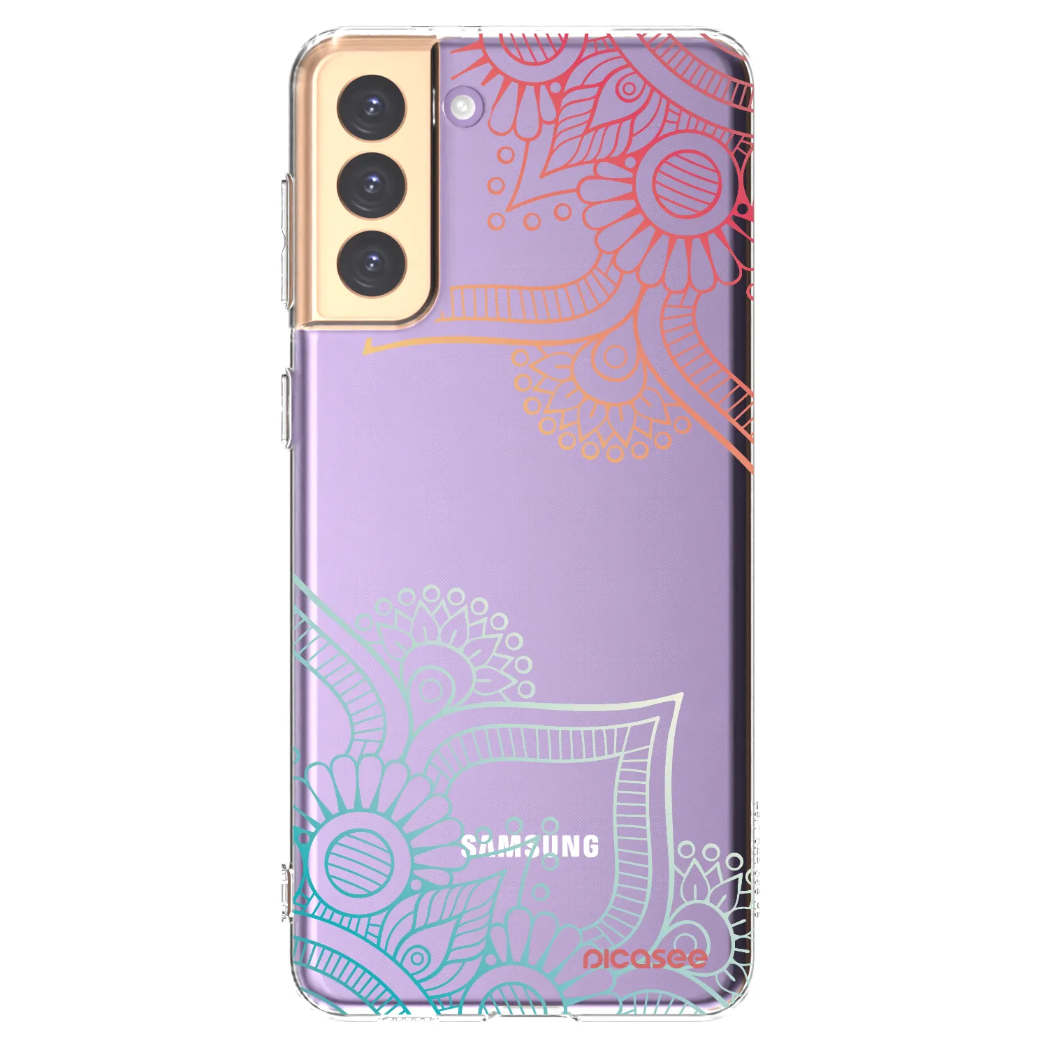Picasee silikonowe przeźroczyste etui na Samsung Galaxy S21+ 5G G996F - Flowers pattern