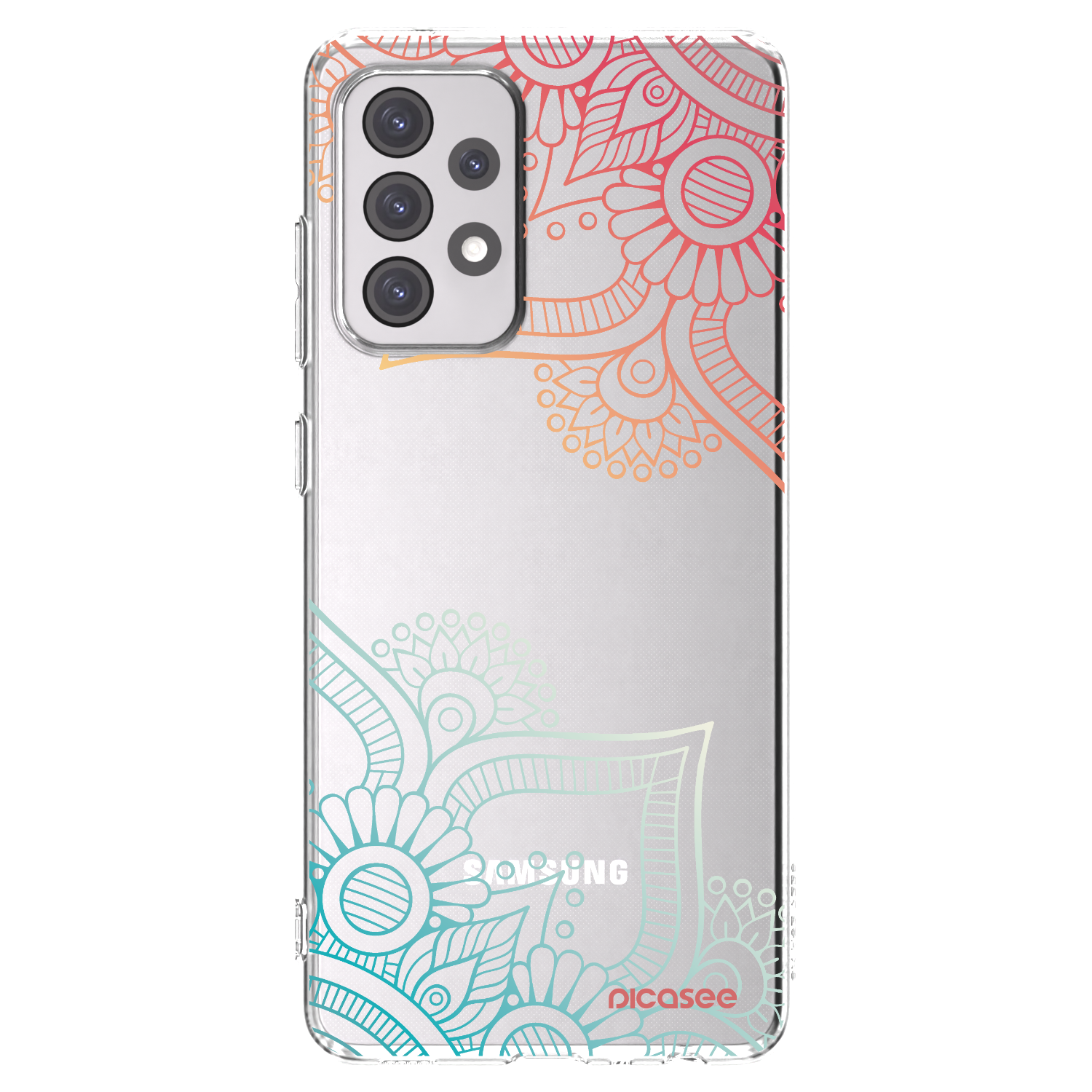 Picasee silikonowe przeźroczyste etui na Samsung Galaxy A52 5G A525F - Flowers pattern