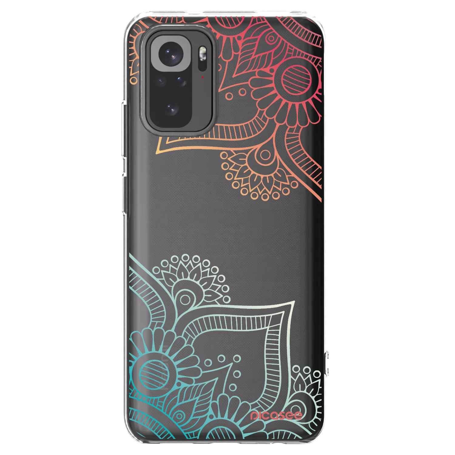 Picasee silikonowe przeźroczyste etui na Xiaomi Redmi Note 10S - Flowers pattern
