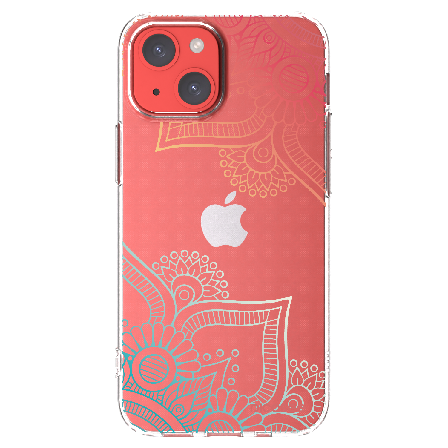 Picasee silikonowe przeźroczyste etui na Apple iPhone 13 mini - Flowers pattern