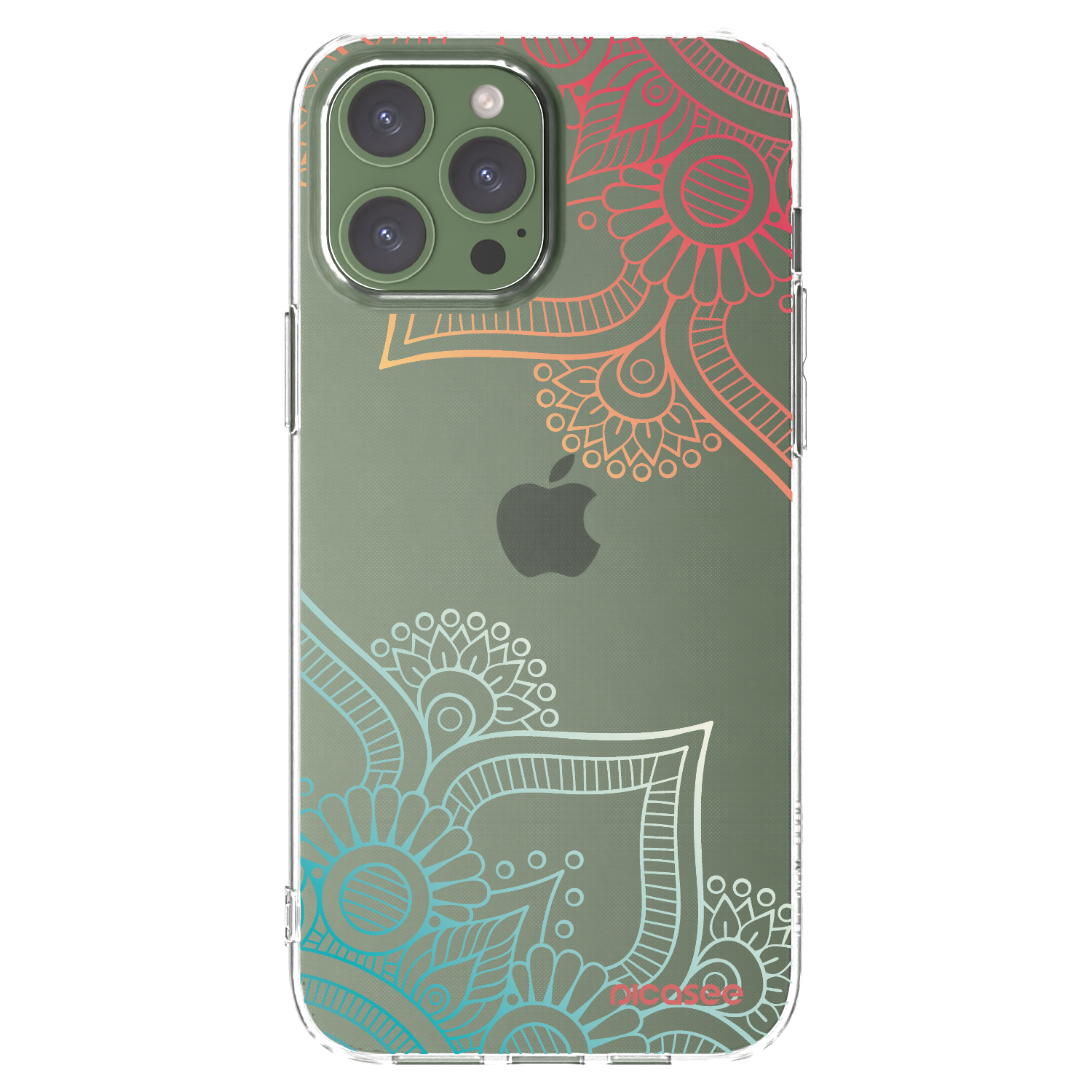 Picasee silikonowe przeźroczyste etui na Apple iPhone 13 Pro Max - Flowers pattern