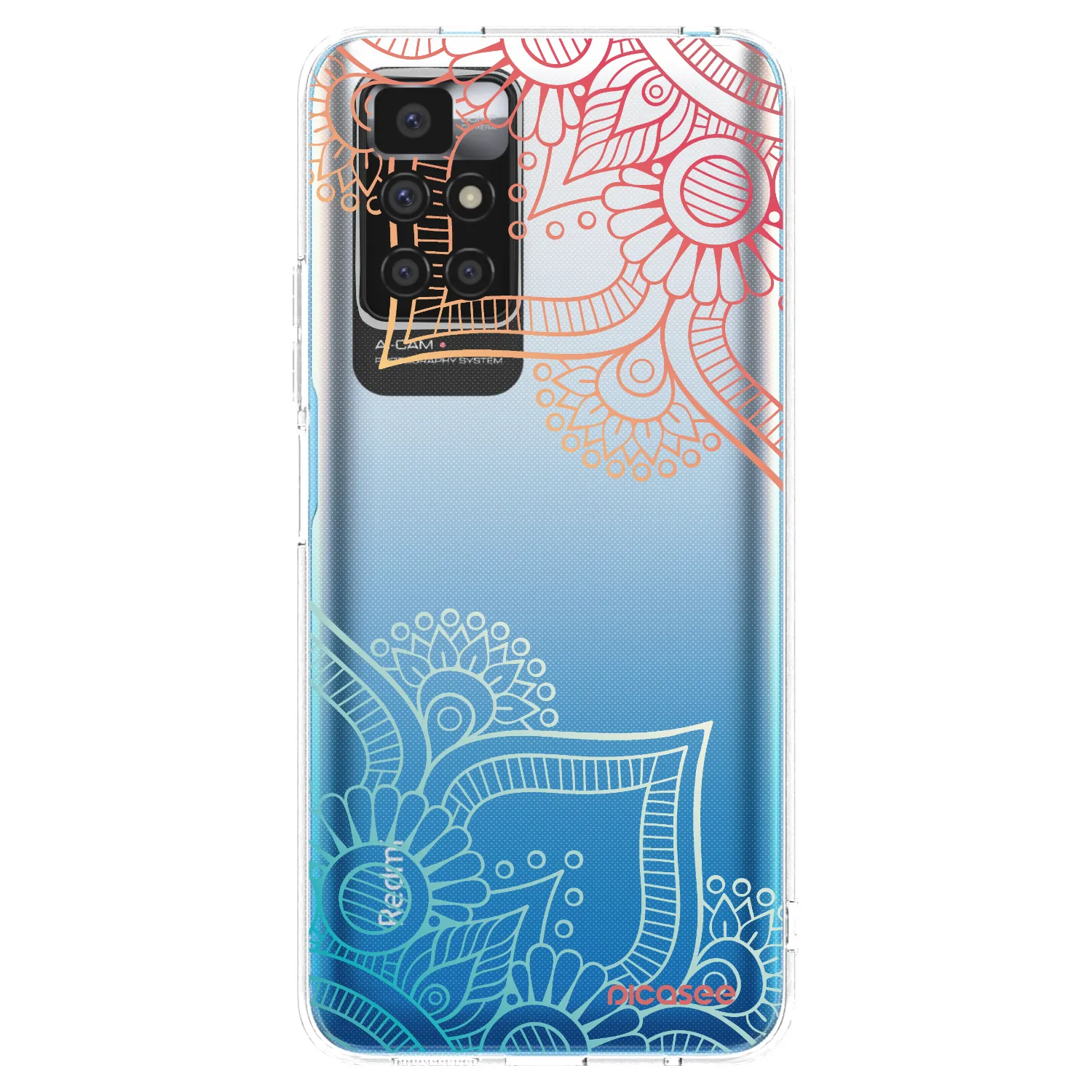 Picasee silikonowe przeźroczyste etui na Xiaomi Redmi 10 - Flowers pattern