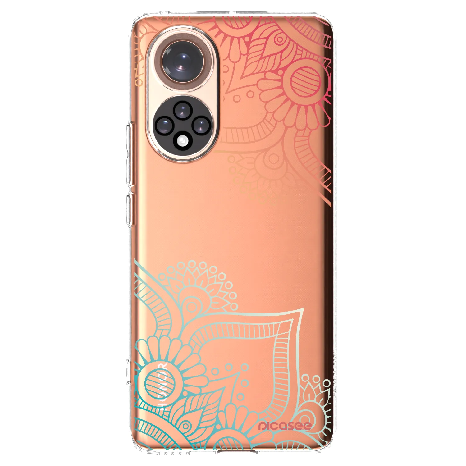 Picasee silikonowe przeźroczyste etui na Honor 50 5G - Flowers pattern