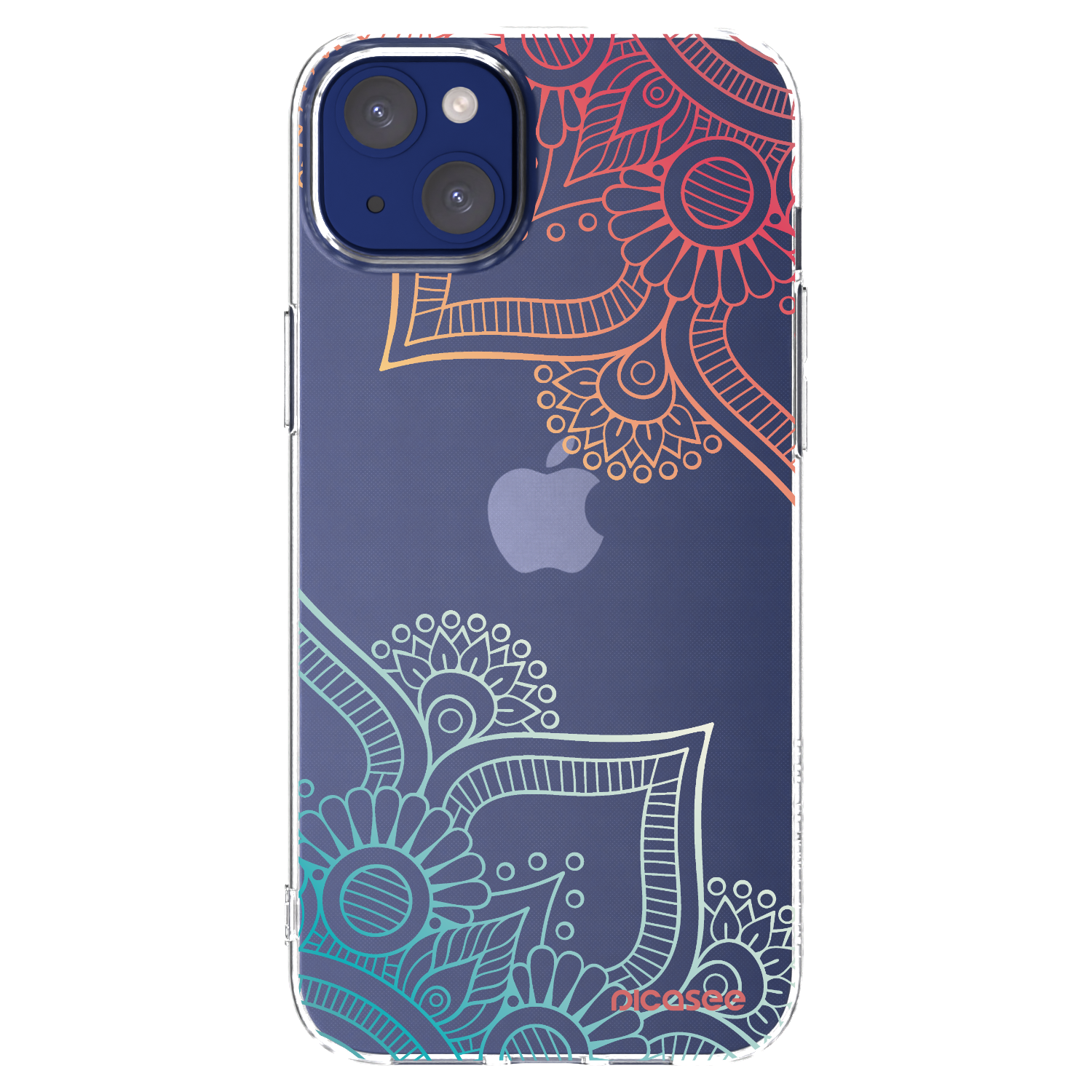 Picasee silikonowe przeźroczyste etui na Apple iPhone 14 Plus - Flowers pattern