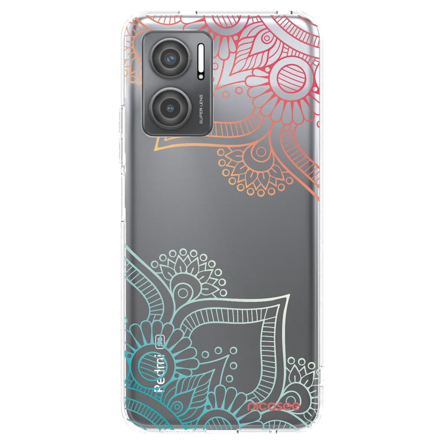 Picasee silikonowe przeźroczyste etui na Xiaomi Redmi 10 5G - Flowers pattern