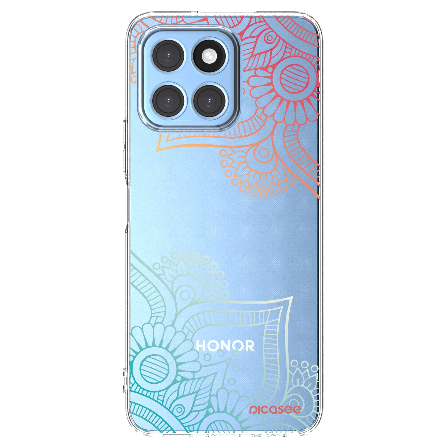 Picasee silikonowe przeźroczyste etui na Honor X8 5G - Flowers pattern