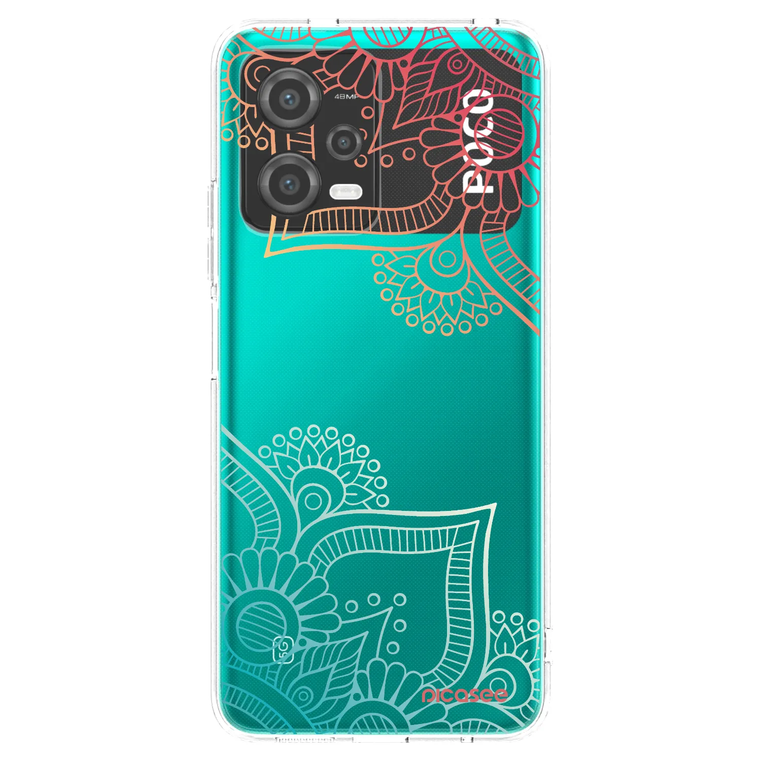 Picasee silikonowe przeźroczyste etui na Xiaomi Poco X5 - Flowers pattern