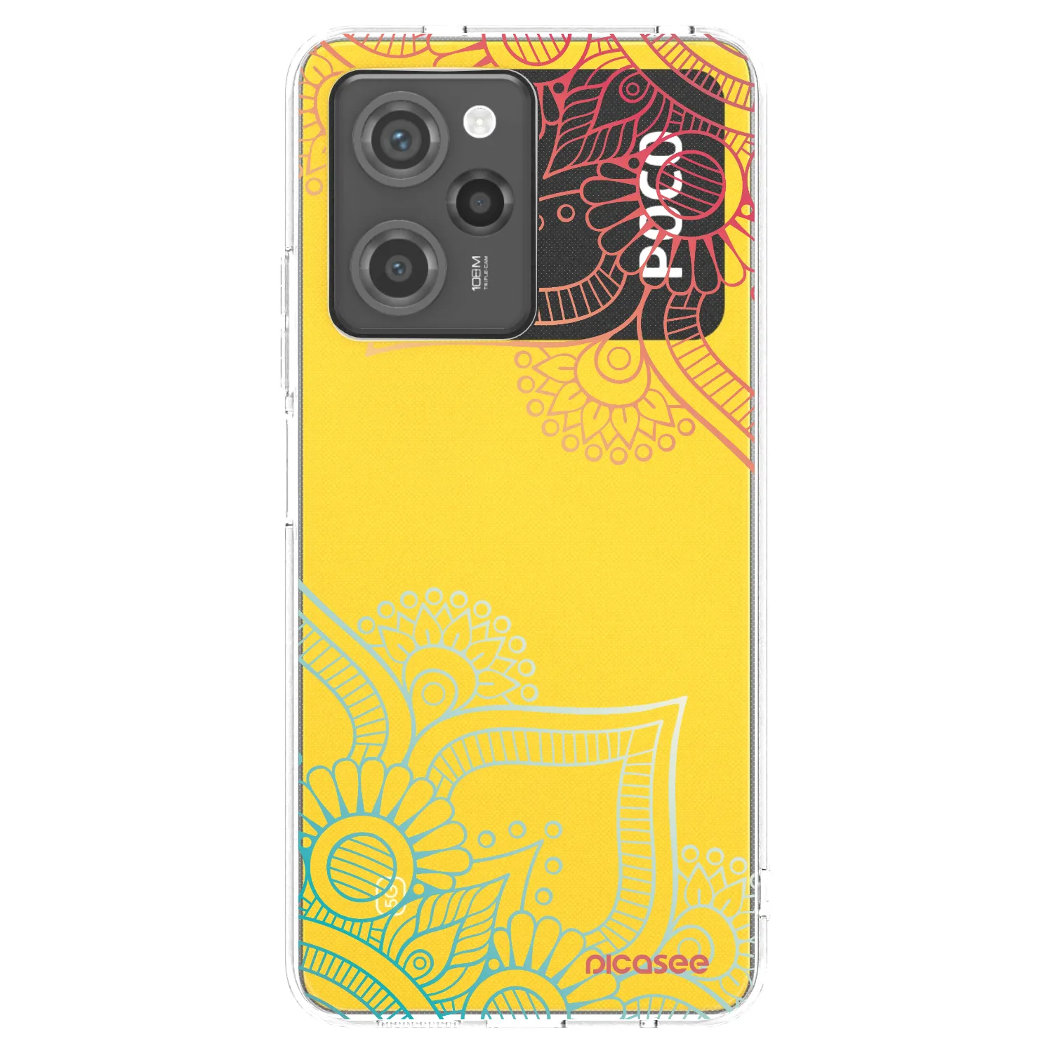 Picasee silikonowe przeźroczyste etui na Xiaomi Poco X5 Pro - Flowers pattern
