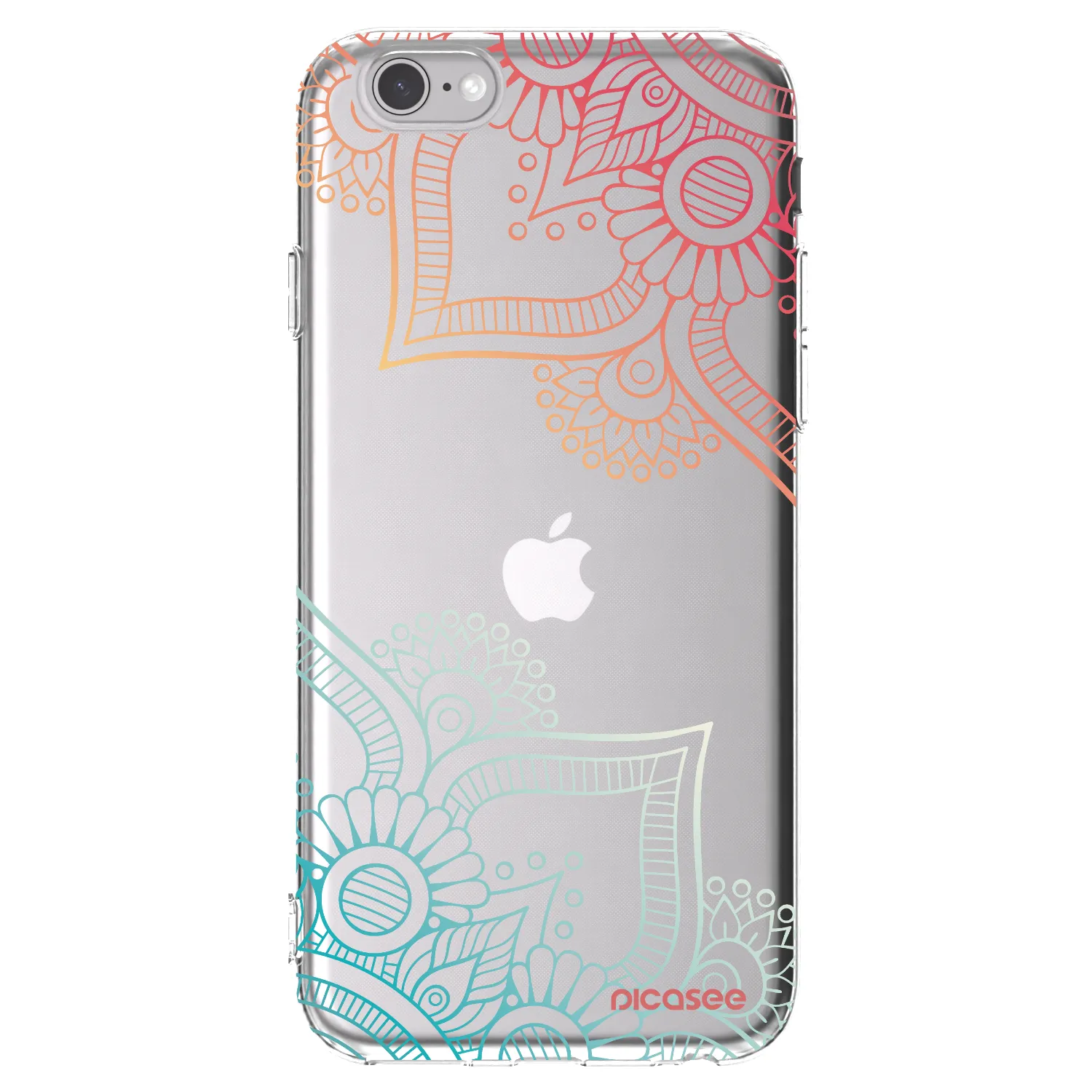 Picasee silikonowe przeźroczyste etui na Apple iPhone 6/6S - Flowers pattern
