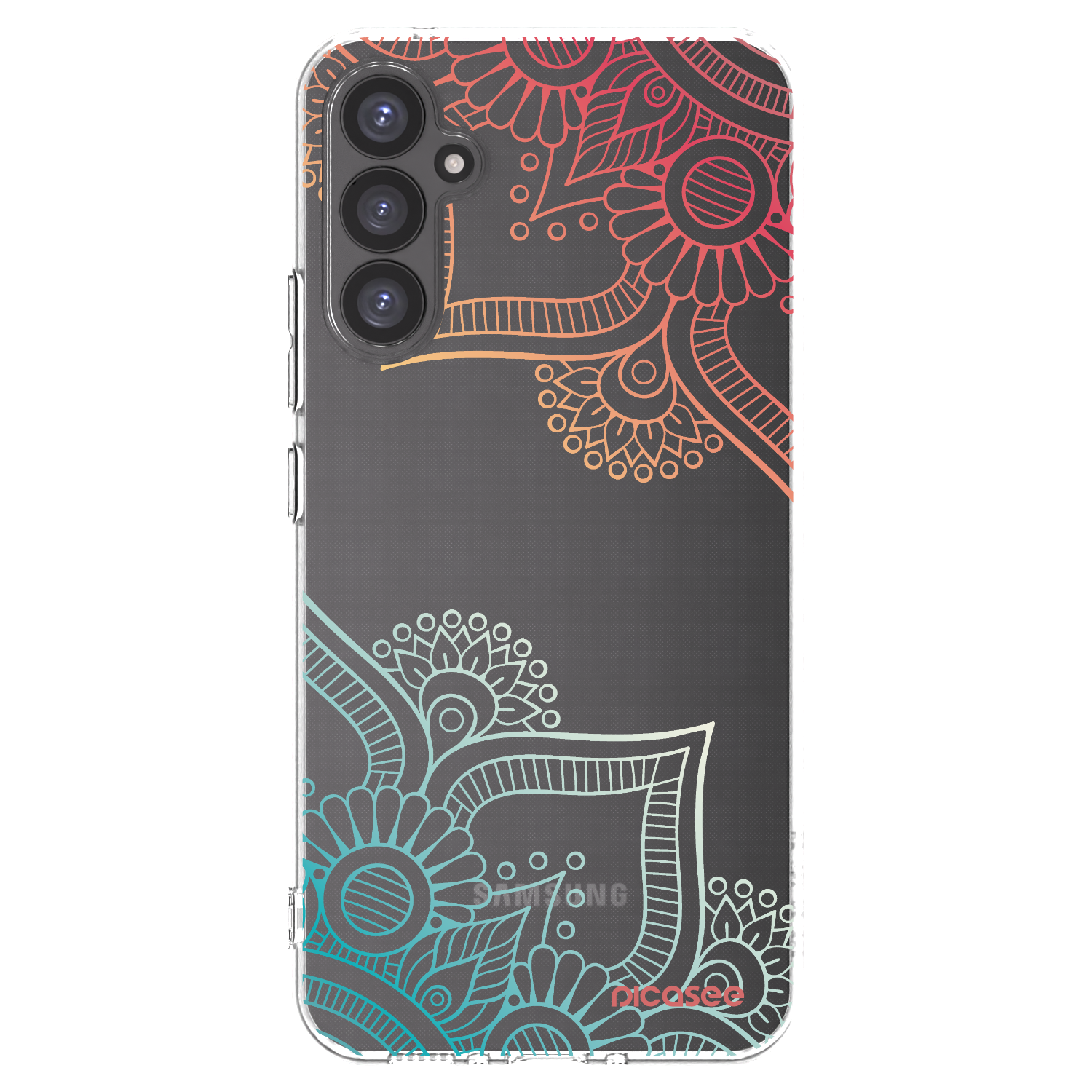 Picasee silikonowe przeźroczyste etui na Samsung Galaxy A34 5G A346B - Flowers pattern