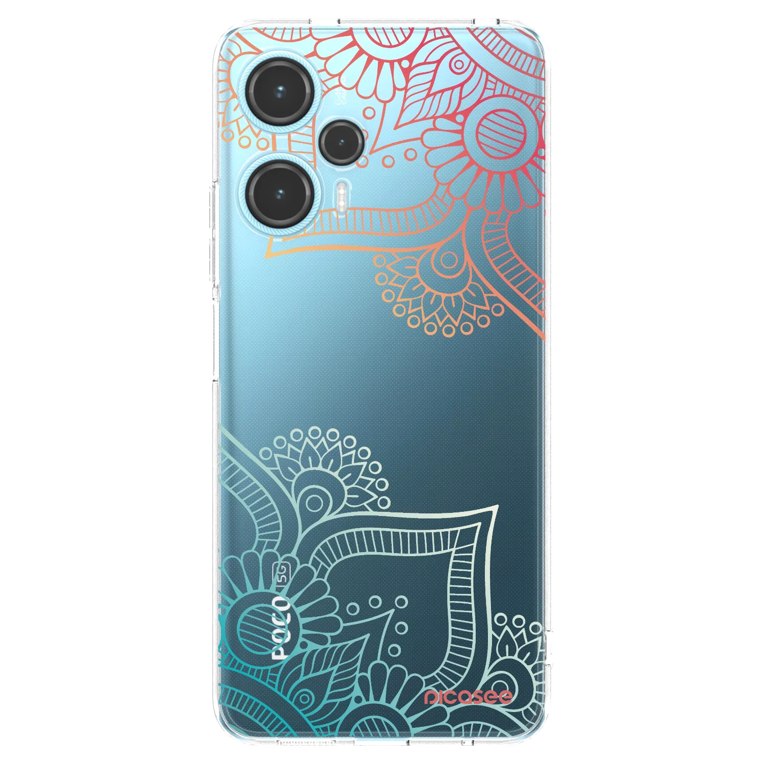 Picasee silikonowe przeźroczyste etui na Xiaomi Poco F5 - Flowers pattern