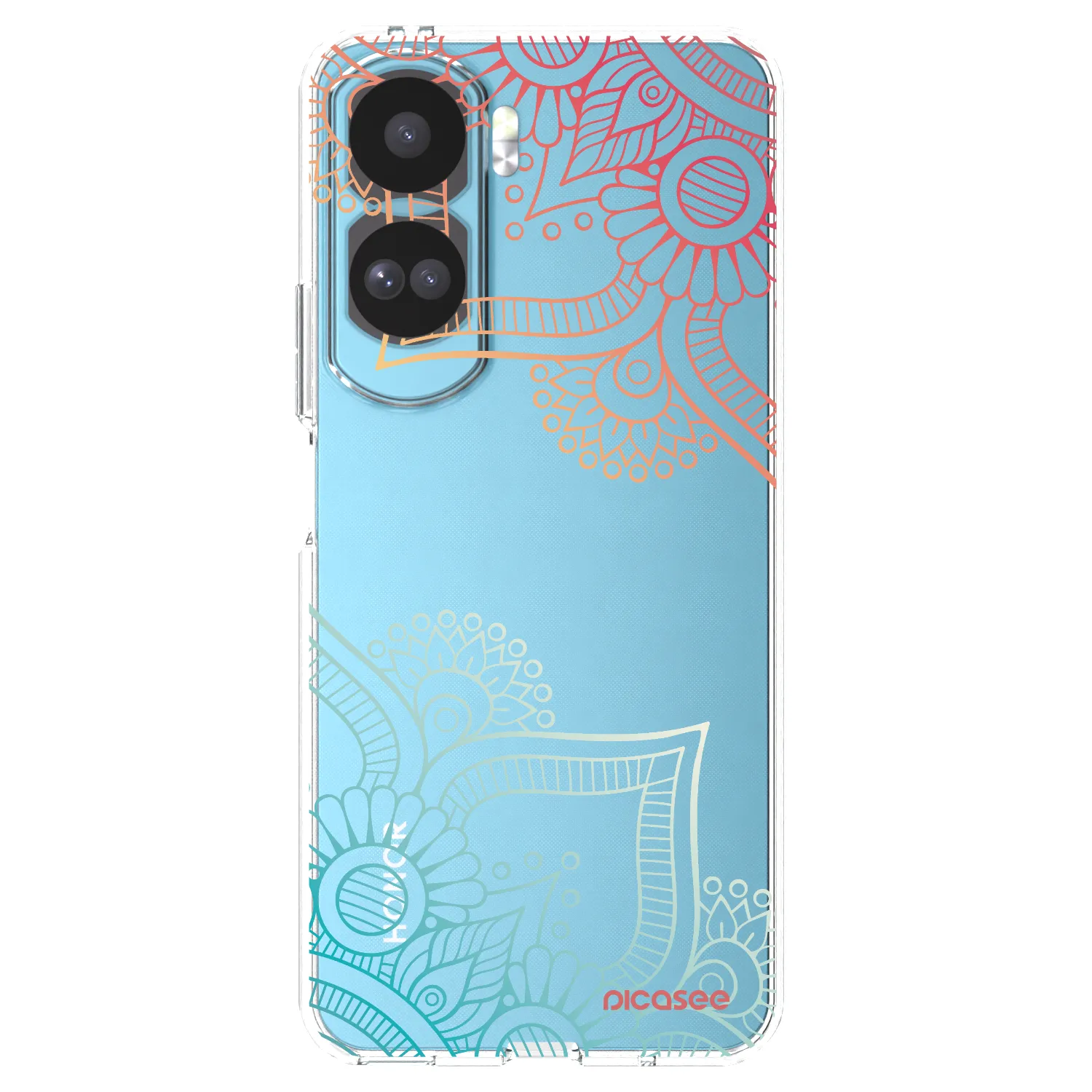 Picasee silikonowe przeźroczyste etui na Honor 90 Lite 5G - Flowers pattern