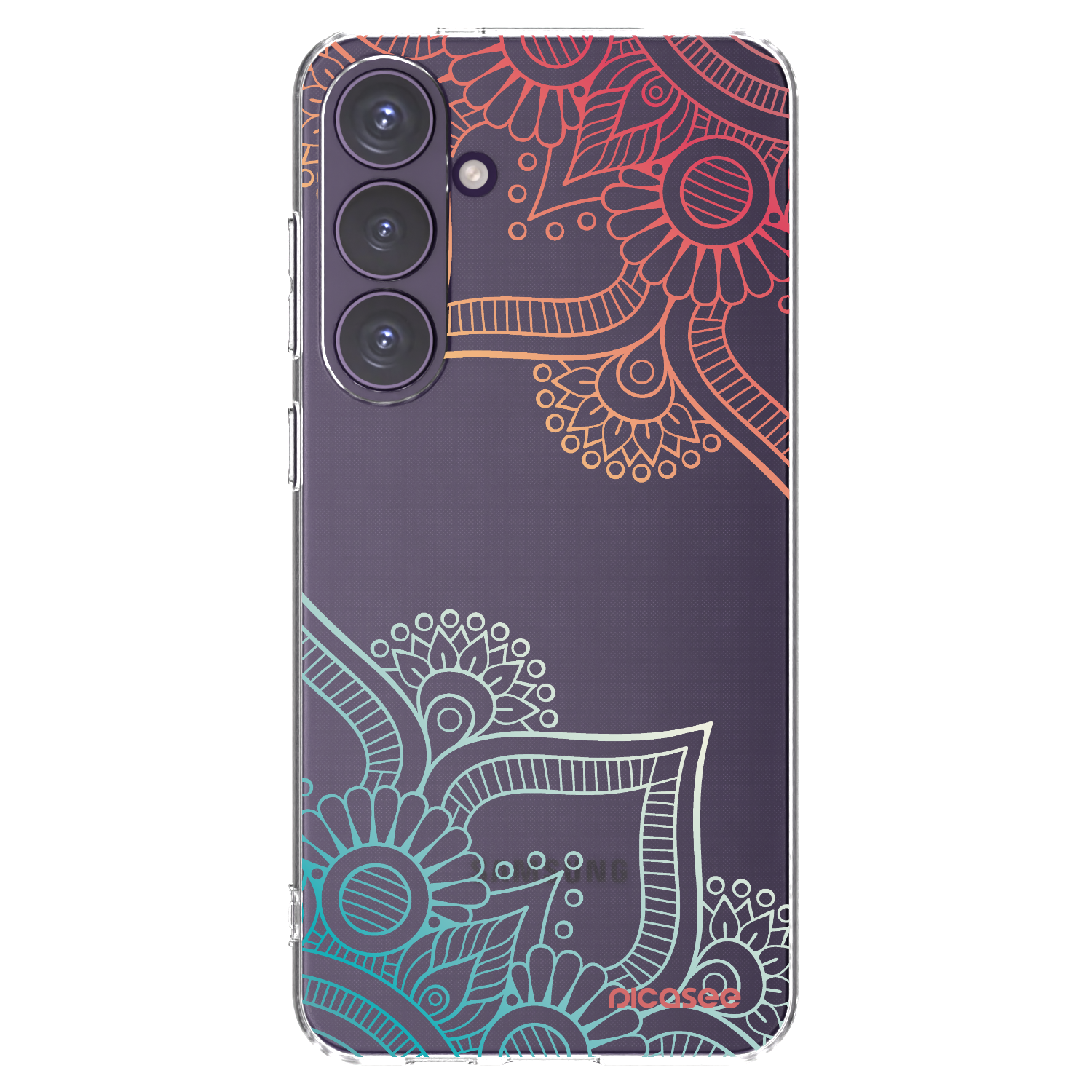 Picasee silikonowe przeźroczyste etui na Samsung Galaxy S24+ S926B 5G - Flowers pattern