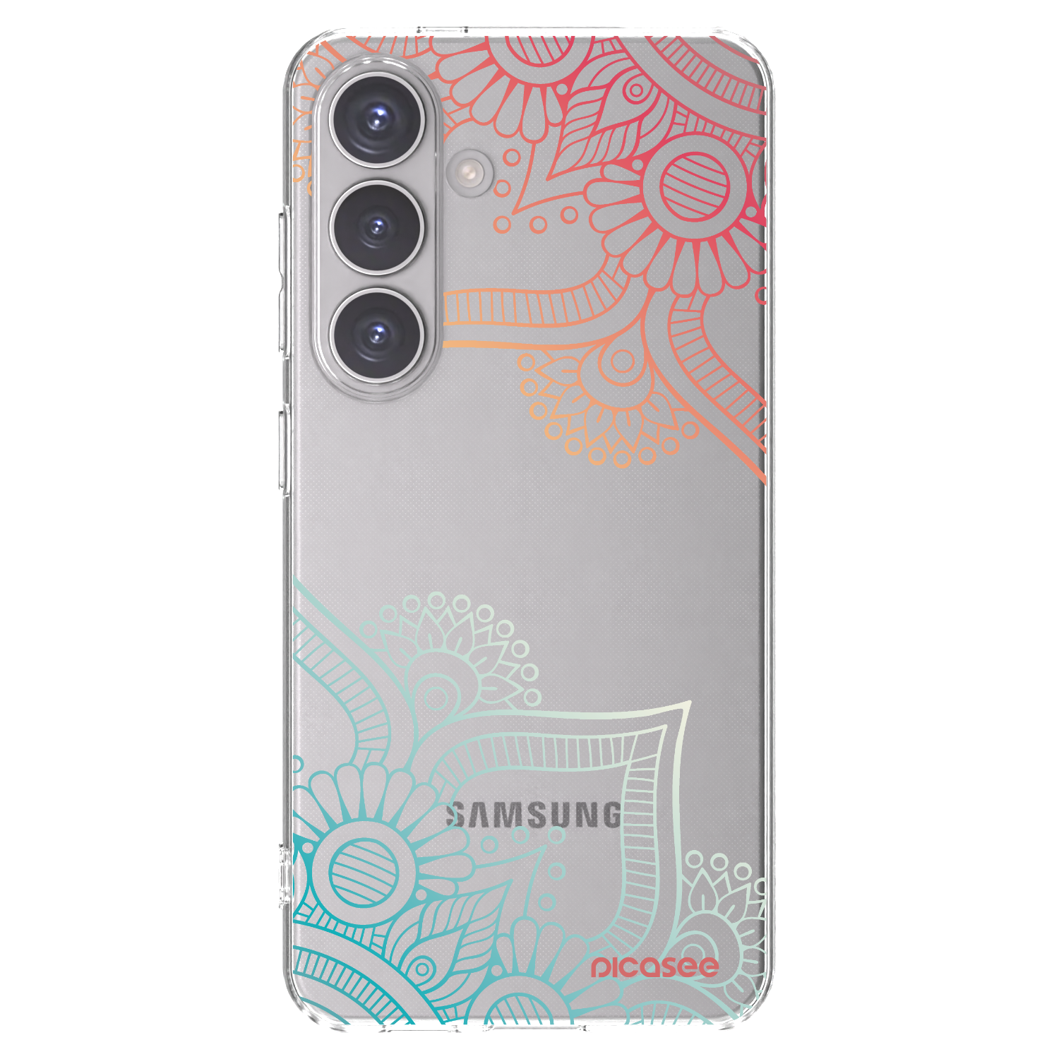 Picasee silikonowe przeźroczyste etui na Samsung Galaxy S24 S921B 5G - Flowers pattern