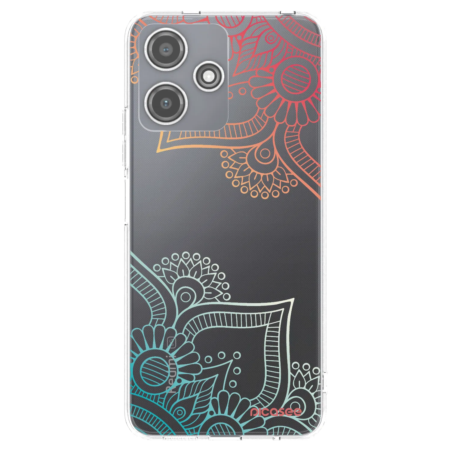 Picasee silikonowe przeźroczyste etui na Xiaomi Redmi 12 5G - Flowers pattern