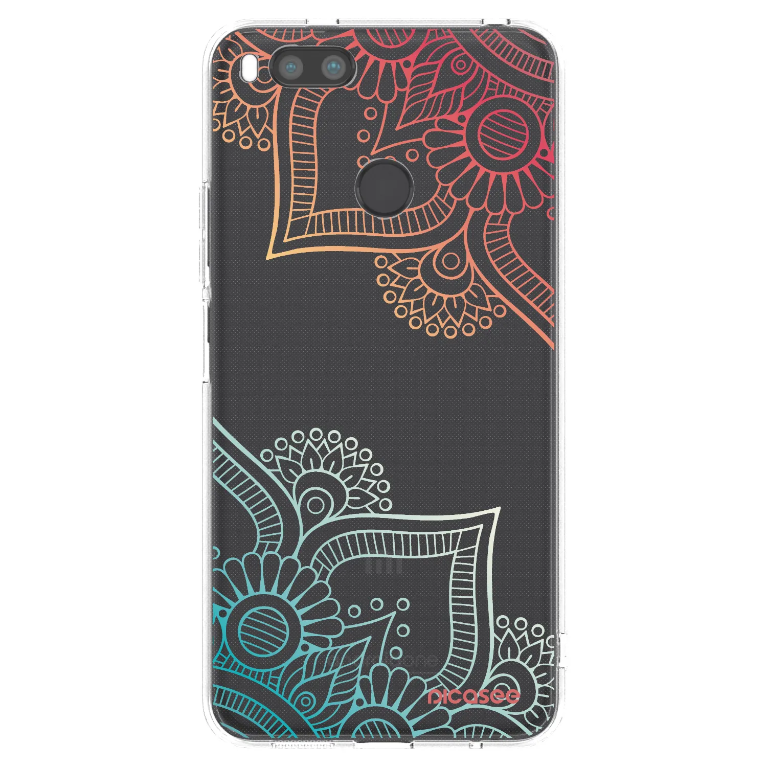Picasee silikonowe przeźroczyste etui na Xiaomi Mi A1 Global - Flowers pattern