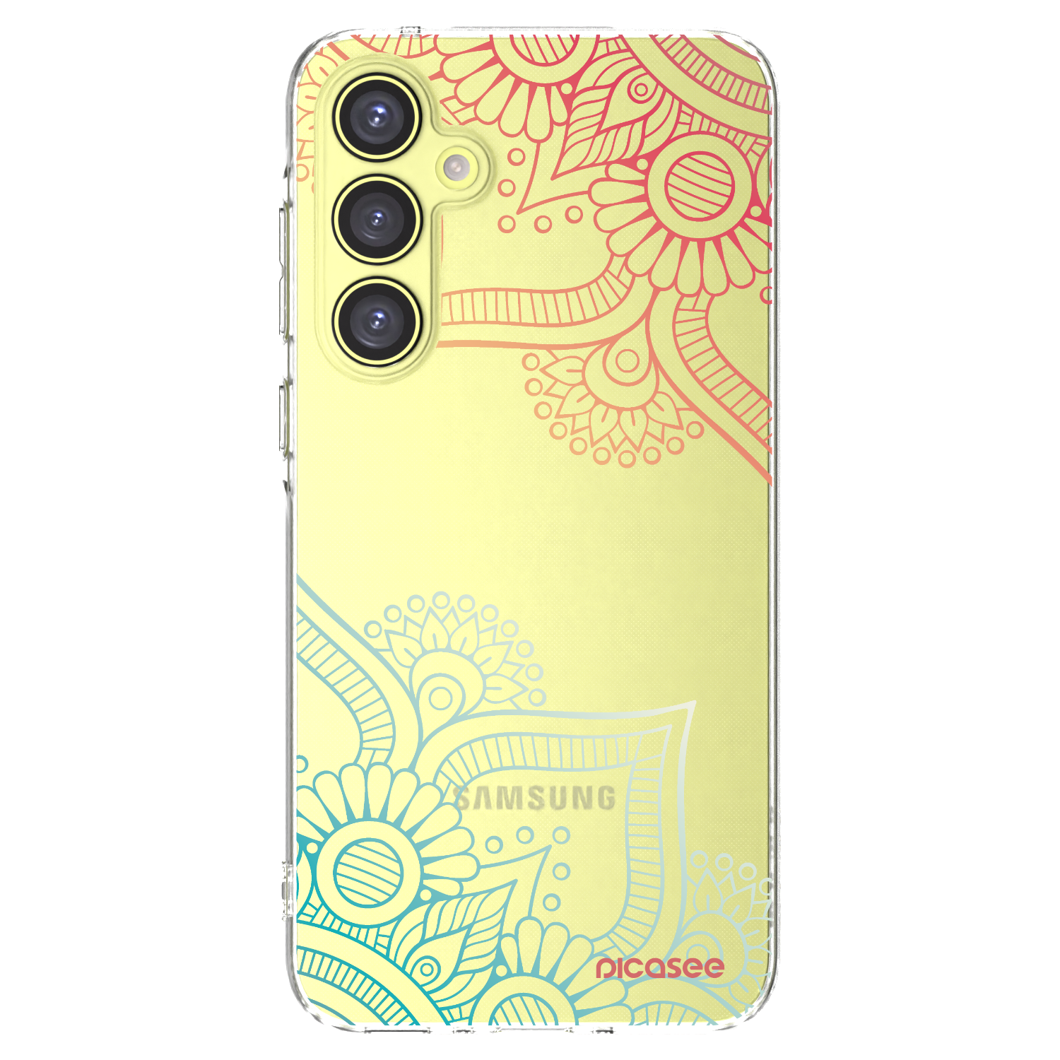 Picasee silikonowe przeźroczyste etui na Samsung Galaxy A35 5G A356B - Flowers pattern