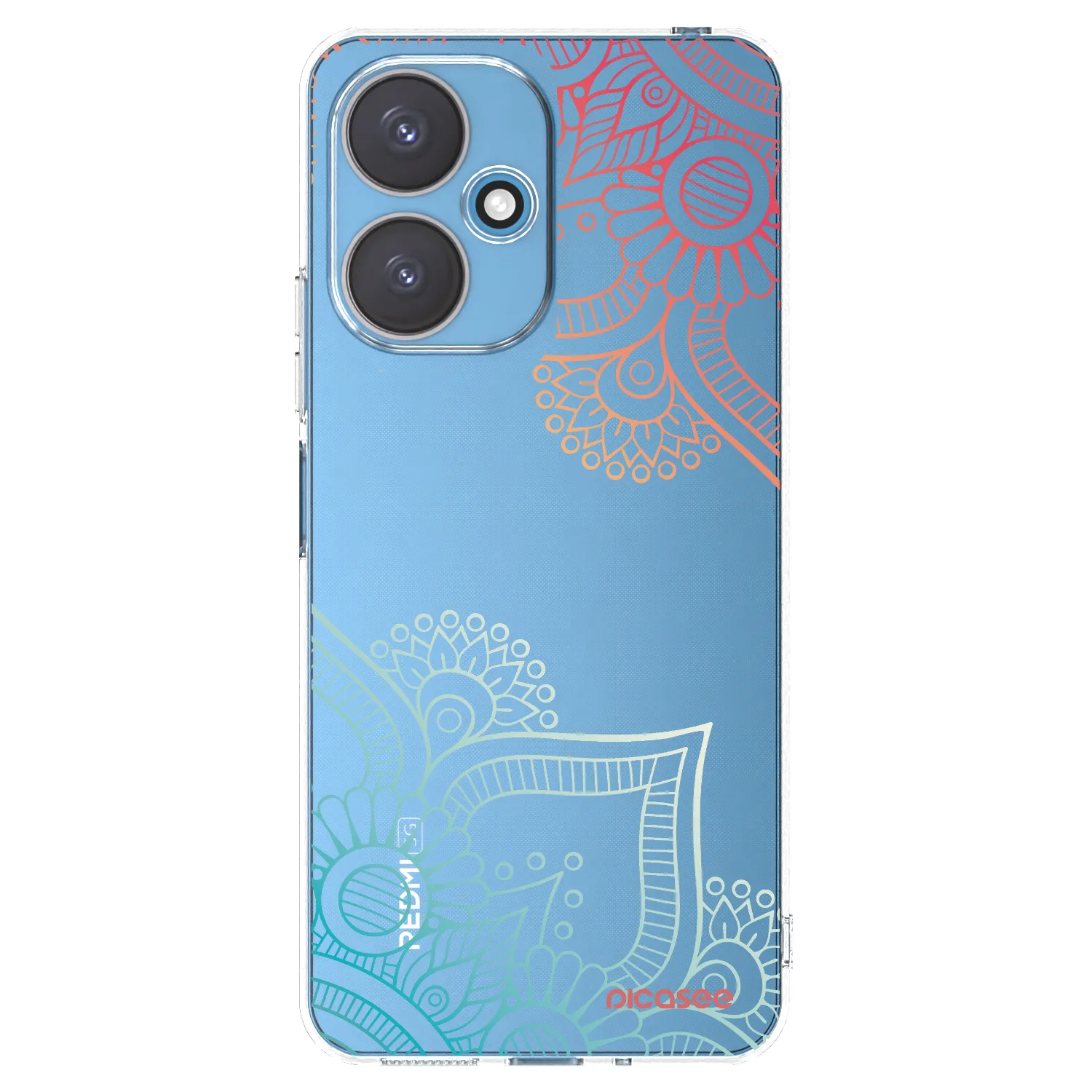 Picasee silikonowe przeźroczyste etui na Xiaomi Redmi 13C 5G - Flowers pattern