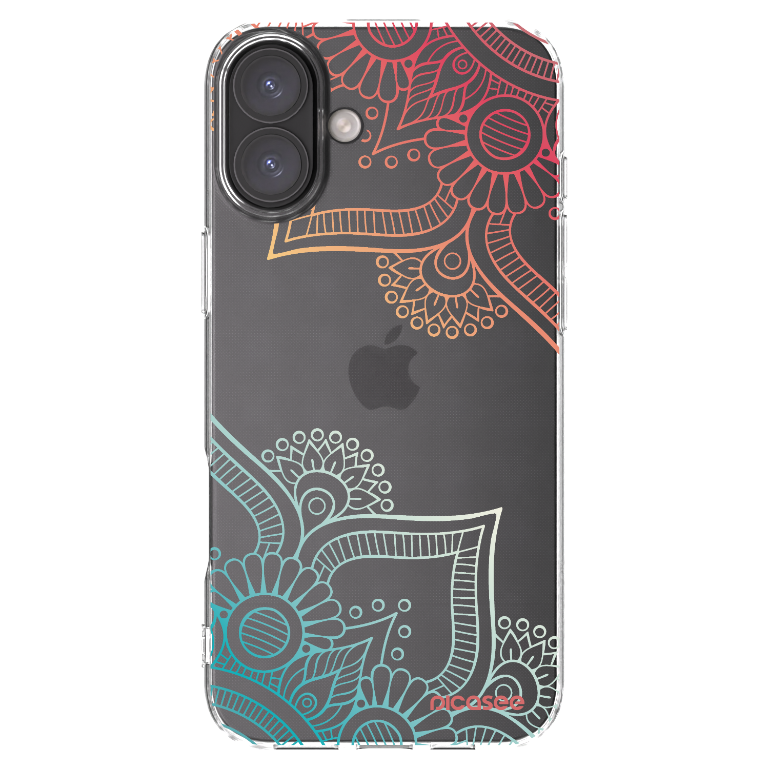 Picasee silikonowe przeźroczyste etui na Apple iPhone 16 Plus - Flowers pattern