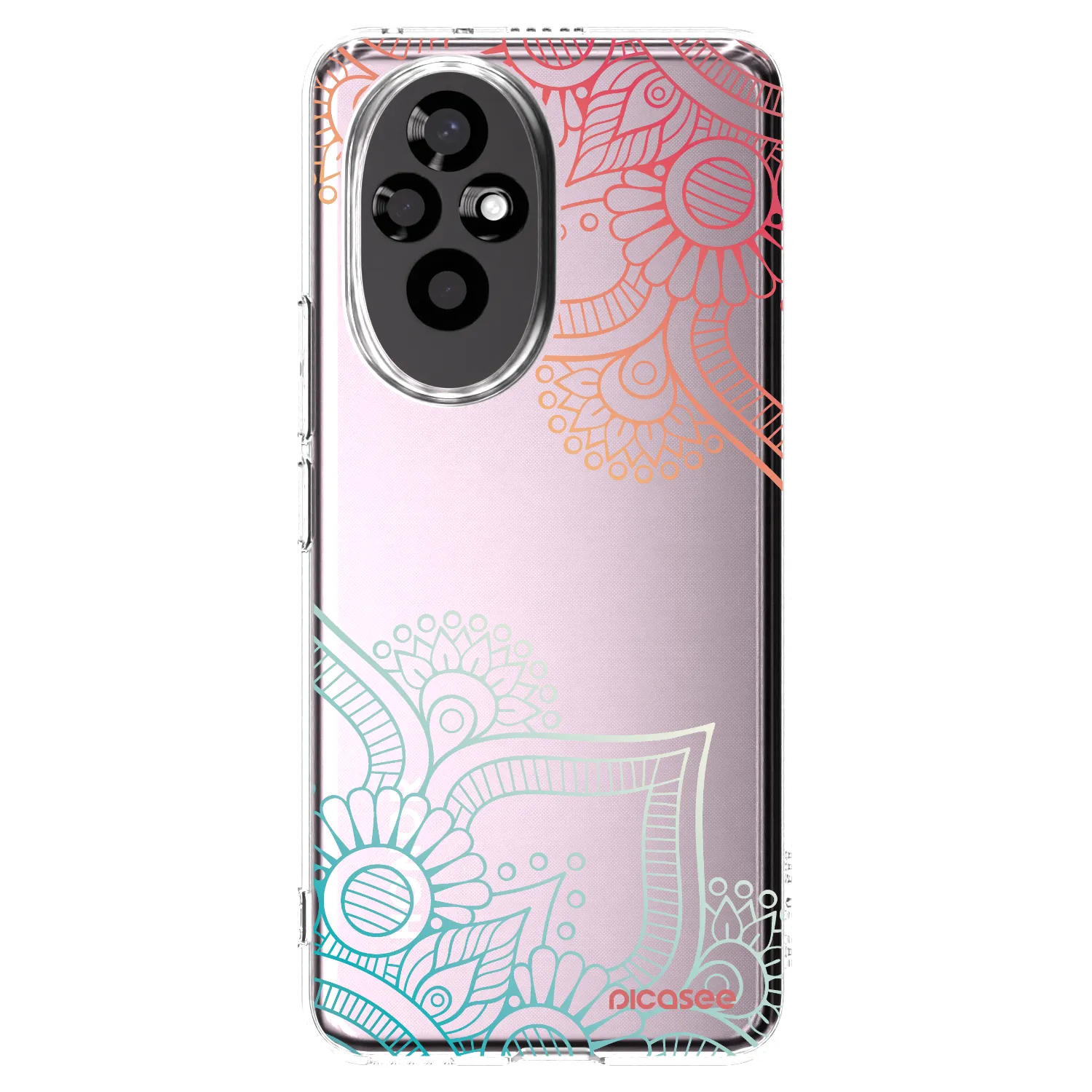 Picasee silikonowe przeźroczyste etui na Honor 200 5G - Flowers pattern