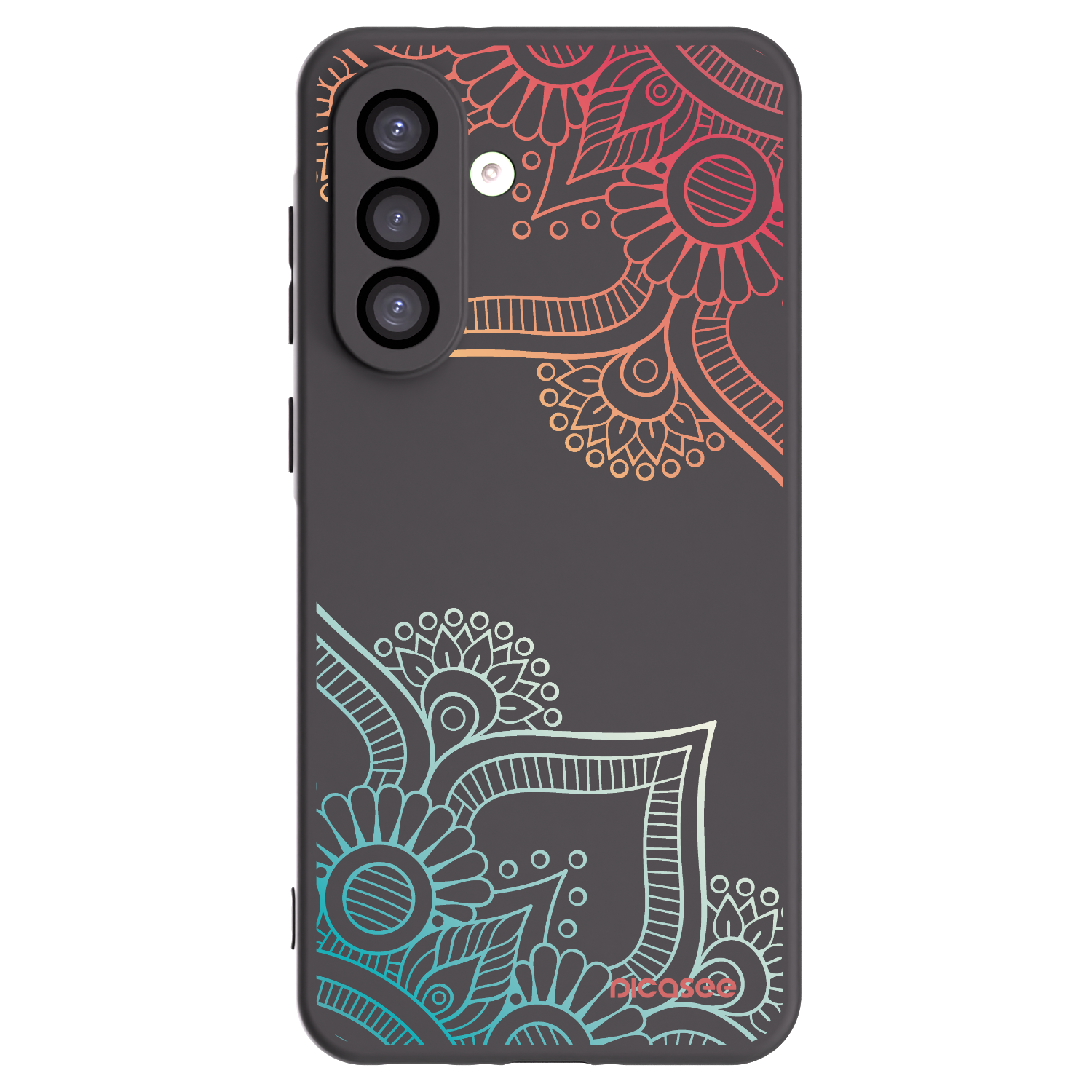 Picasee silikonowe czarne etui na Samsung Galaxy A26 5G A266B - Flowers pattern