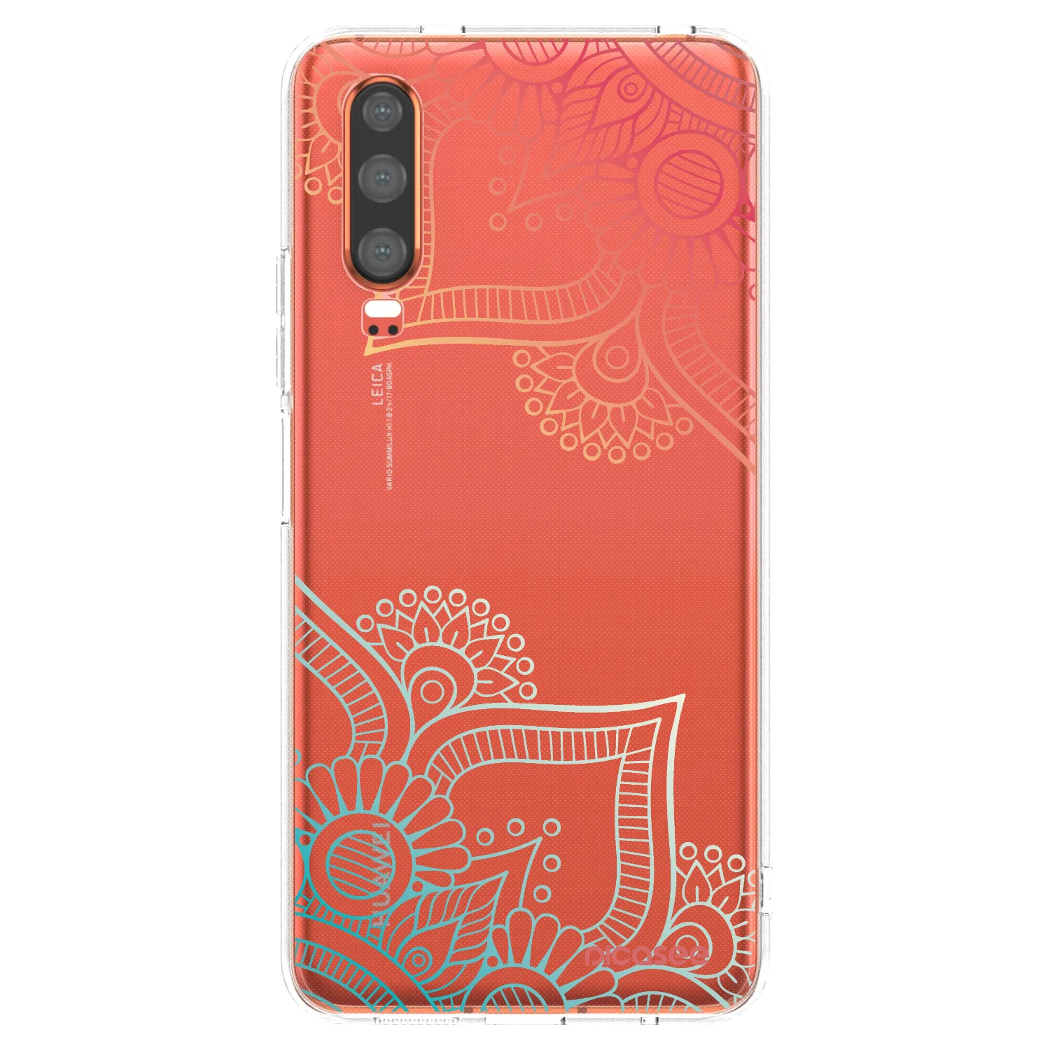 Picasee silikonowe przeźroczyste etui na Huawei P30 - Flowers pattern