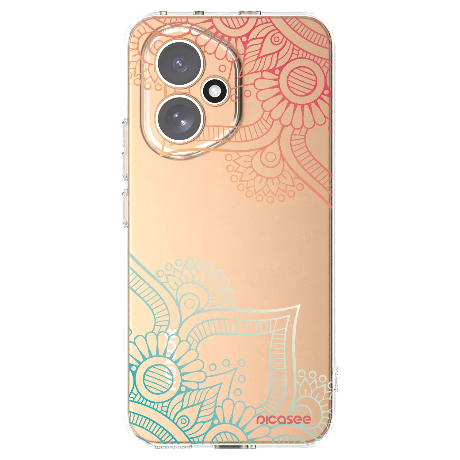 Picasee silikonowe przeźroczyste etui na Honor 400 5G - Flowers pattern