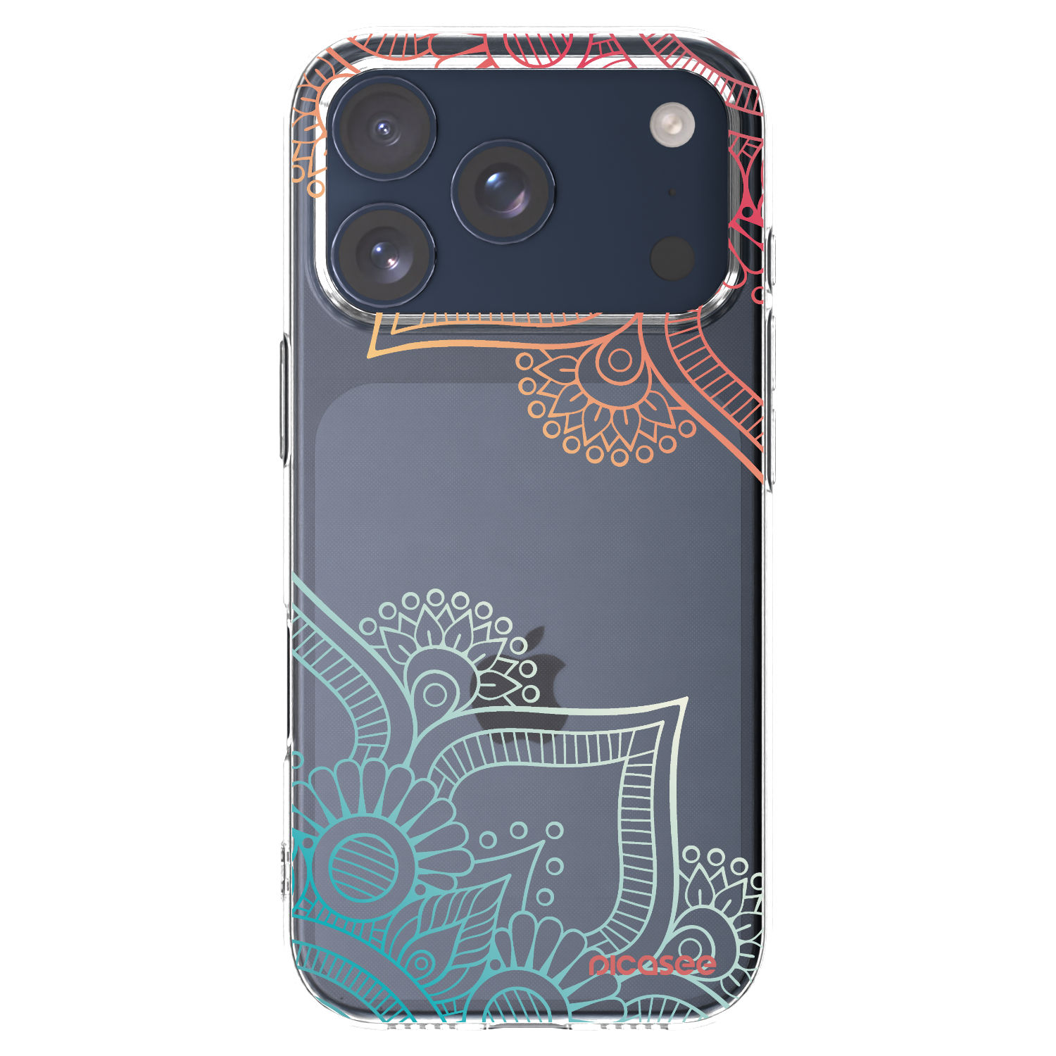Picasee silikonowe przeźroczyste etui na Apple iPhone 17 Pro - Flowers pattern