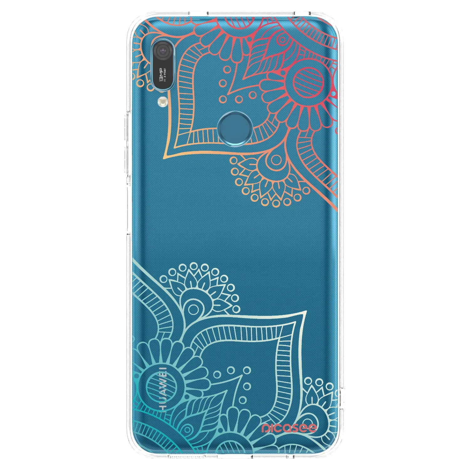 Picasee silikonowe przeźroczyste etui na Huawei Y6 2019 - Flowers pattern