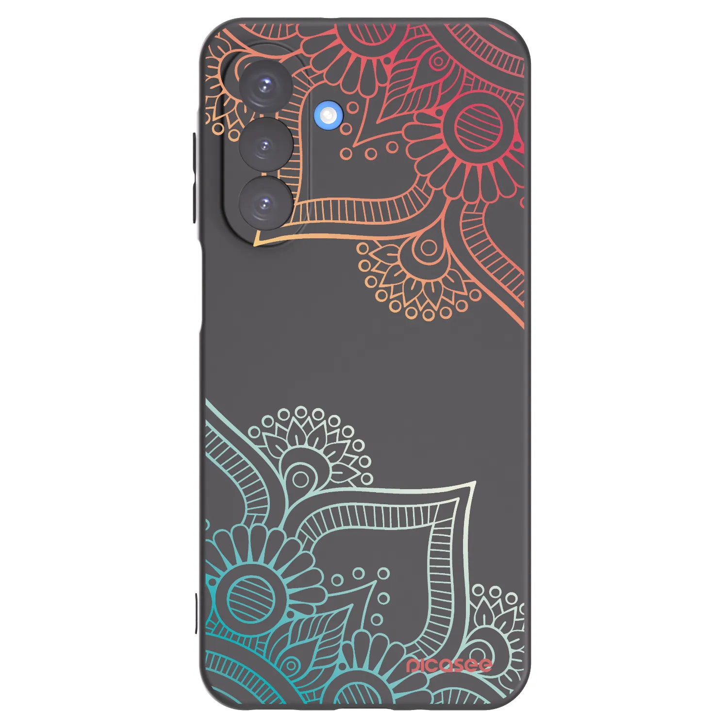 Picasee silikonowe czarne etui na Samsung Galaxy A17 5G - Flowers pattern