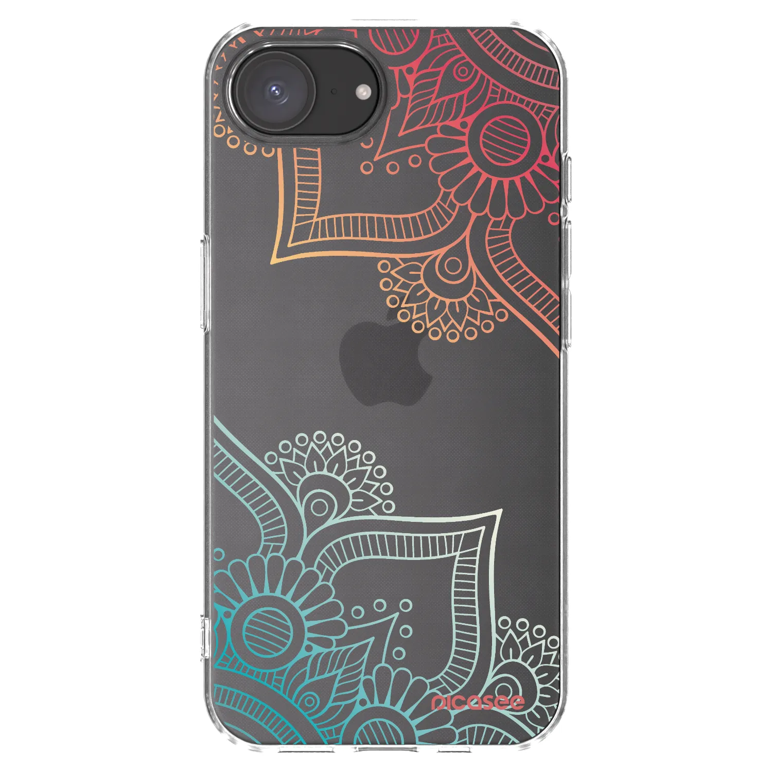 Picasee silikonowe przeźroczyste etui na Apple iPhone 17e - Flowers pattern
