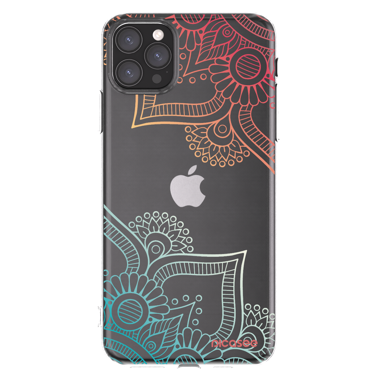 Picasee silikonowe przeźroczyste etui na Apple iPhone 11 Pro Max - Flowers pattern