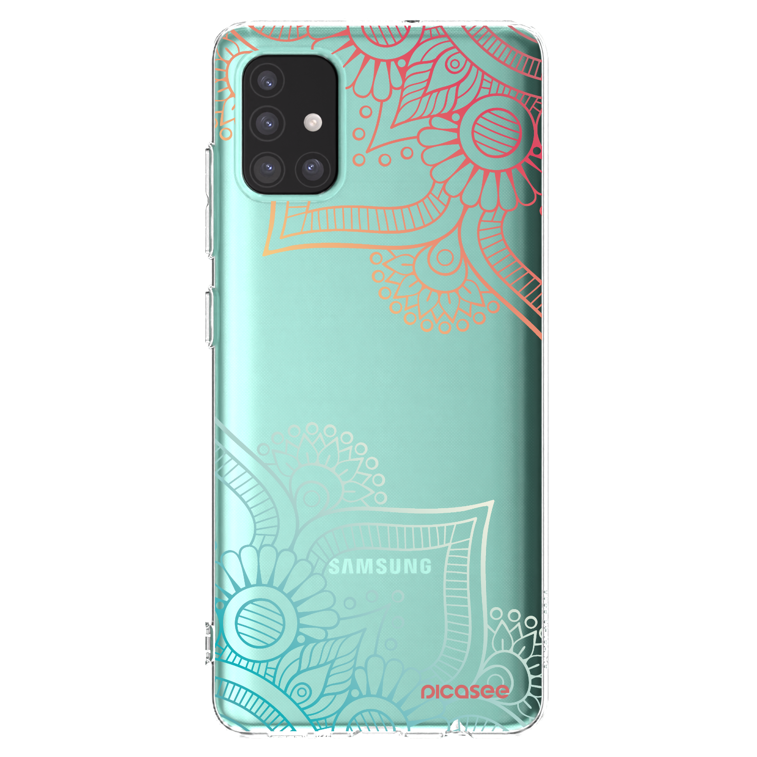 Picasee silikonowe przeźroczyste etui na Samsung Galaxy A51 A515F - Flowers pattern