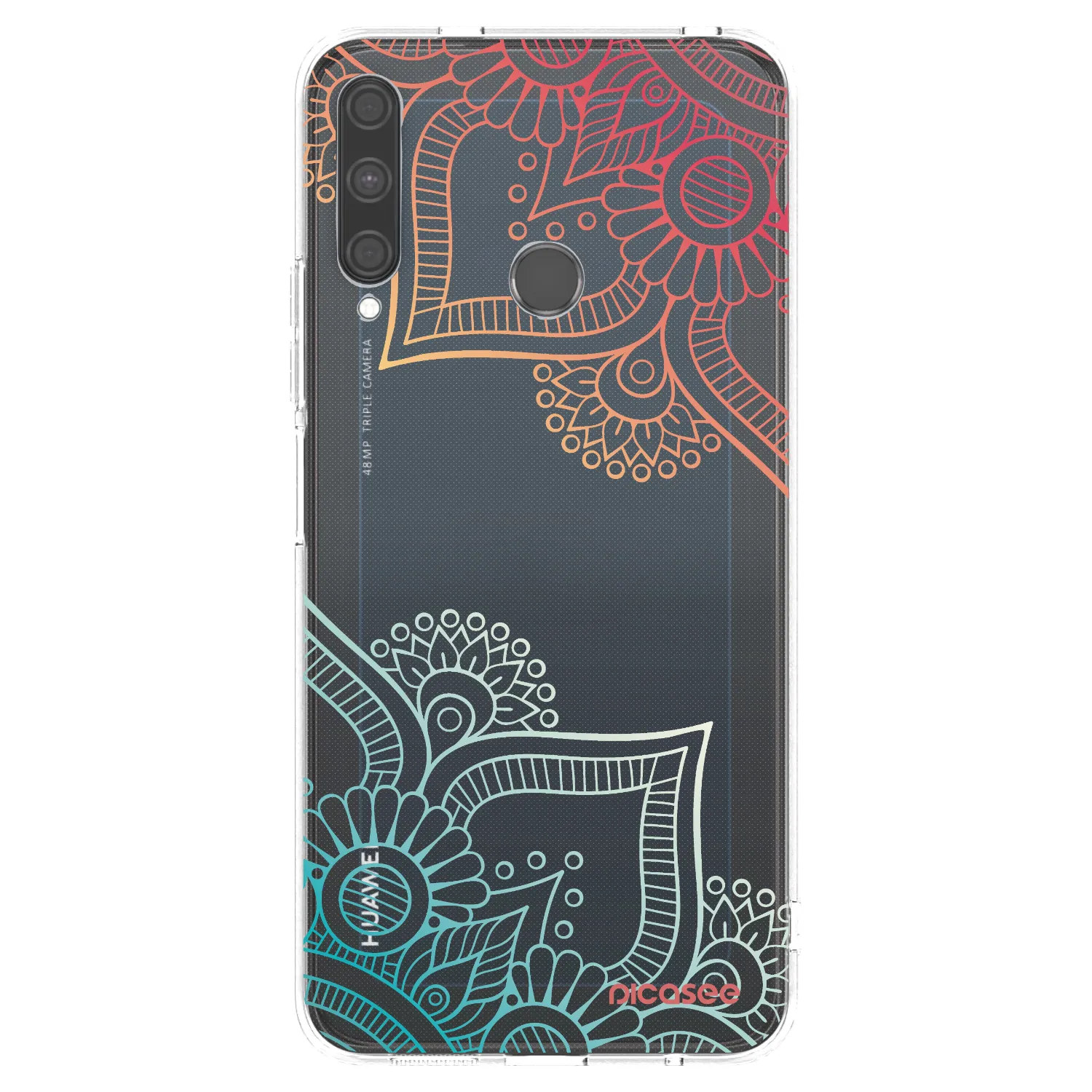 Picasee silikonowe przeźroczyste etui na Huawei P40 Lite E - Flowers pattern