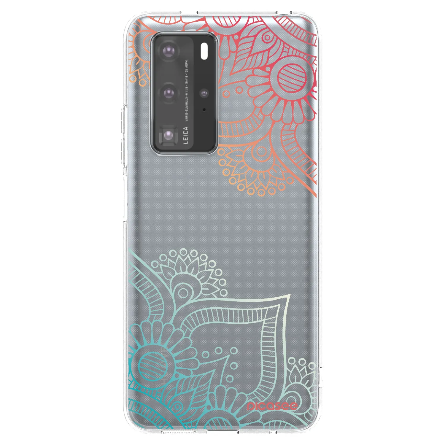 Picasee silikonowe przeźroczyste etui na Huawei P40 Pro - Flowers pattern