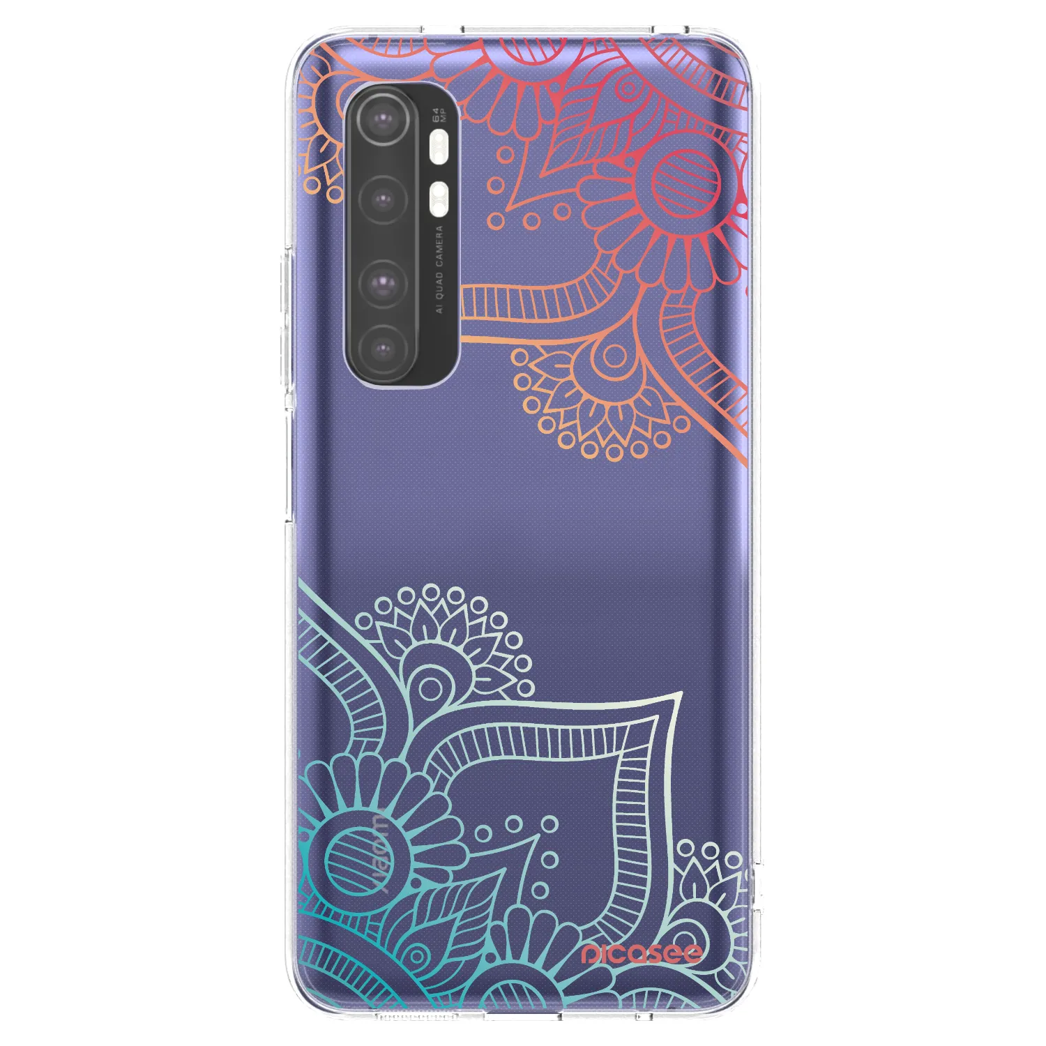Picasee silikonowe przeźroczyste etui na Xiaomi Mi Note 10 Lite - Flowers pattern