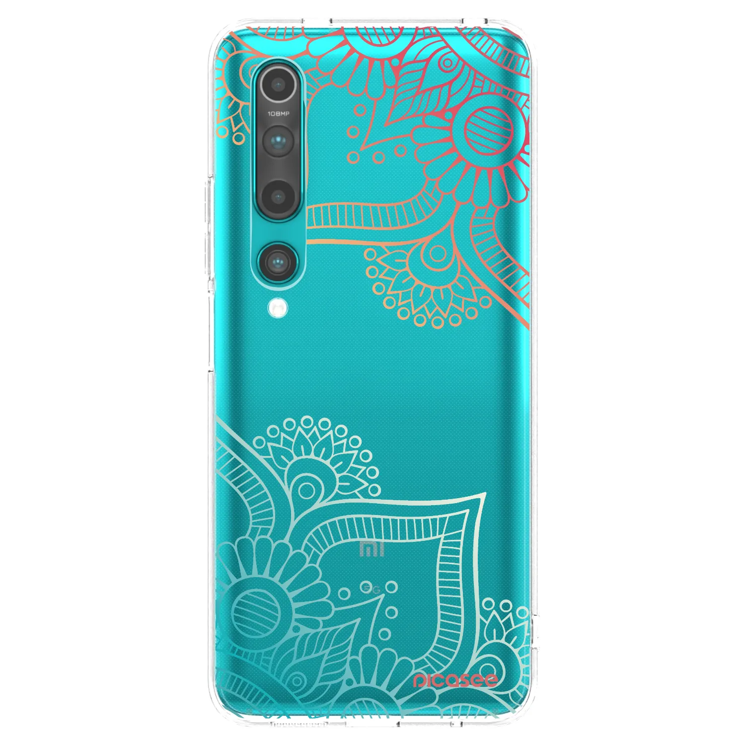 Picasee silikonowe przeźroczyste etui na Xiaomi Mi 10 - Flowers pattern