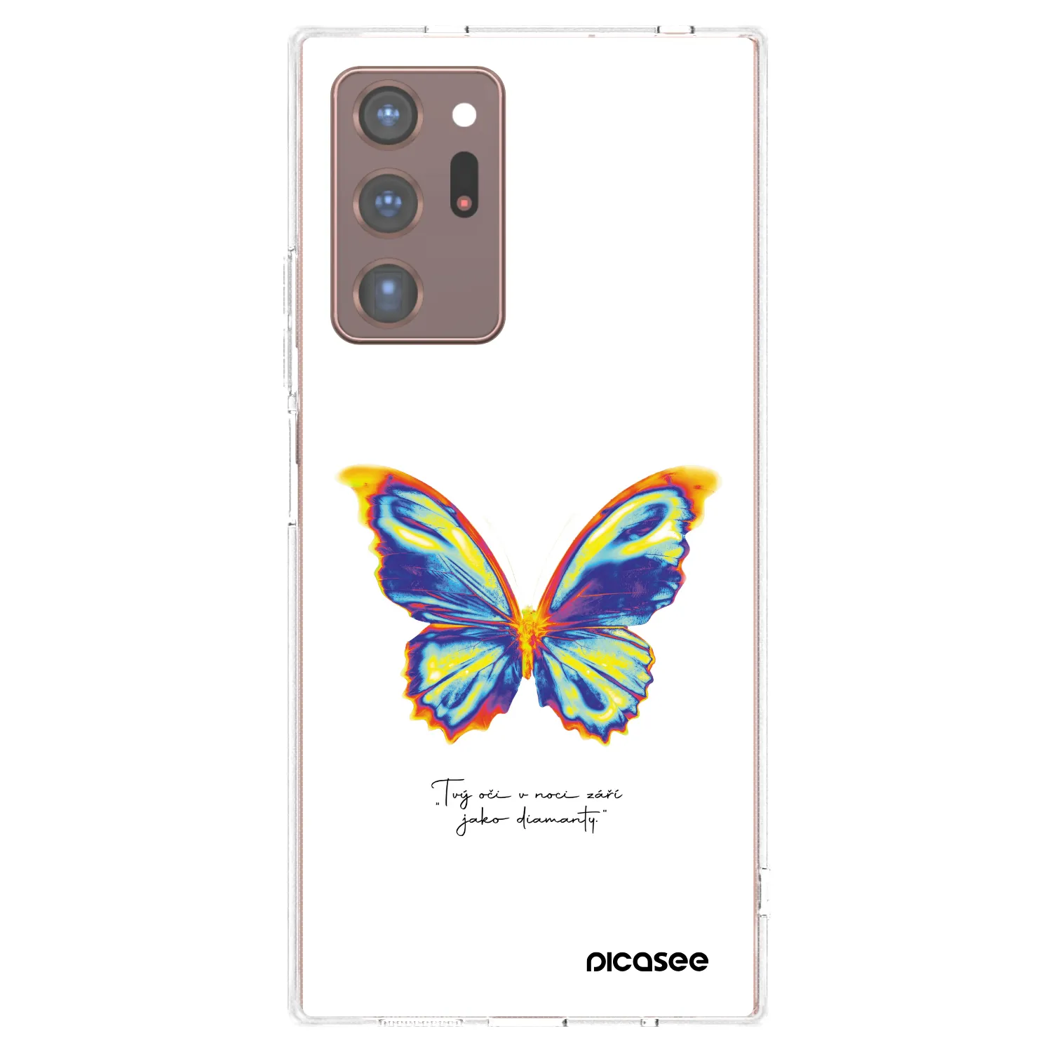 Picasee silikonowe przeźroczyste etui na Samsung Galaxy Note 20 Ultra - Diamanty White