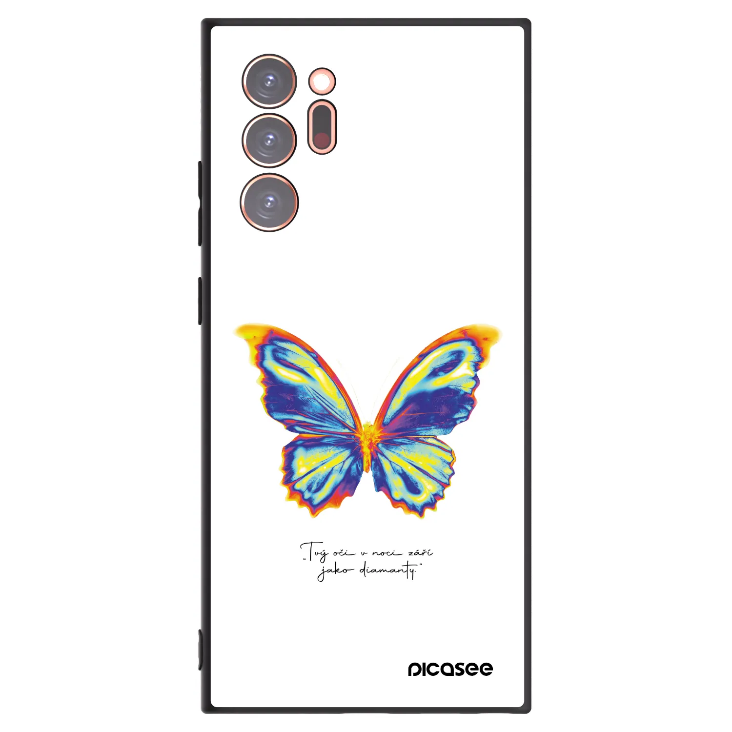 Picasee silikonowe czarne etui na Samsung Galaxy Note 20 Ultra - Diamanty White