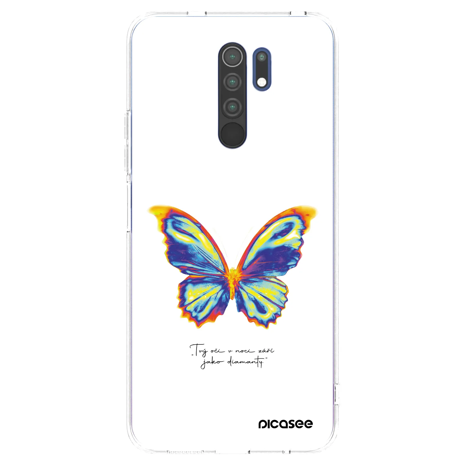 Picasee silikonowe przeźroczyste etui na Xiaomi Redmi 9 - Diamanty White