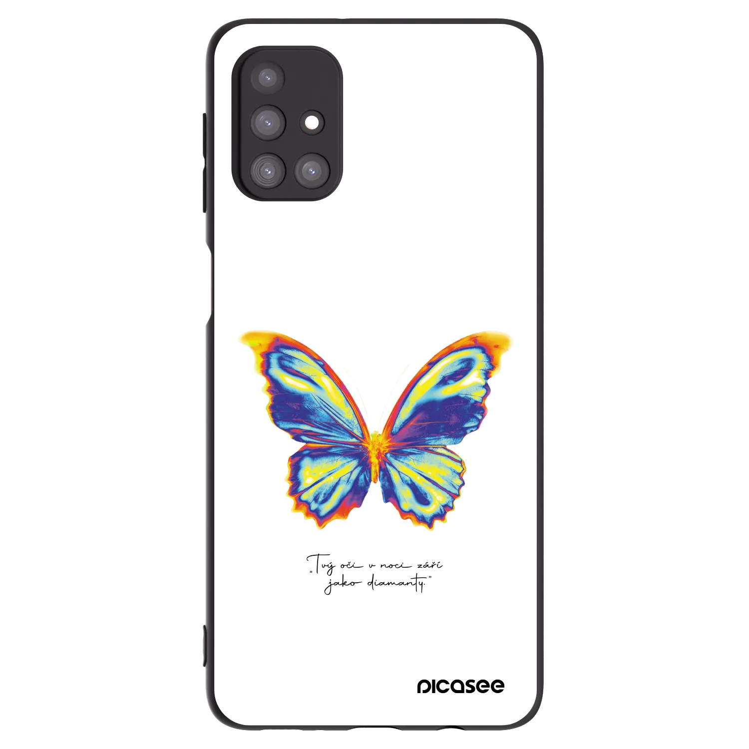 Picasee silikonowe czarne etui na Samsung Galaxy M31s - Diamanty White