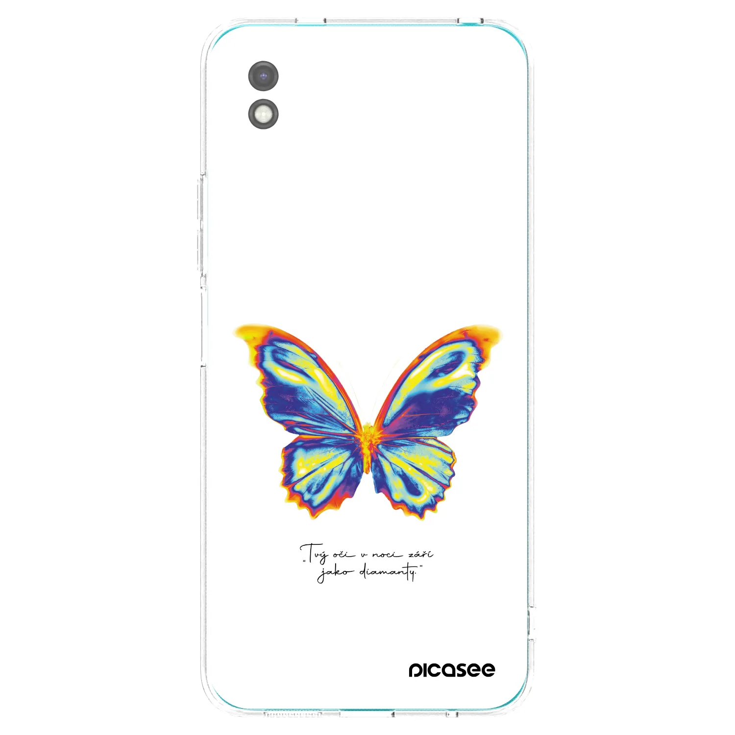 Picasee silikonowe czarne etui na Xiaomi Redmi 9A - Diamanty White