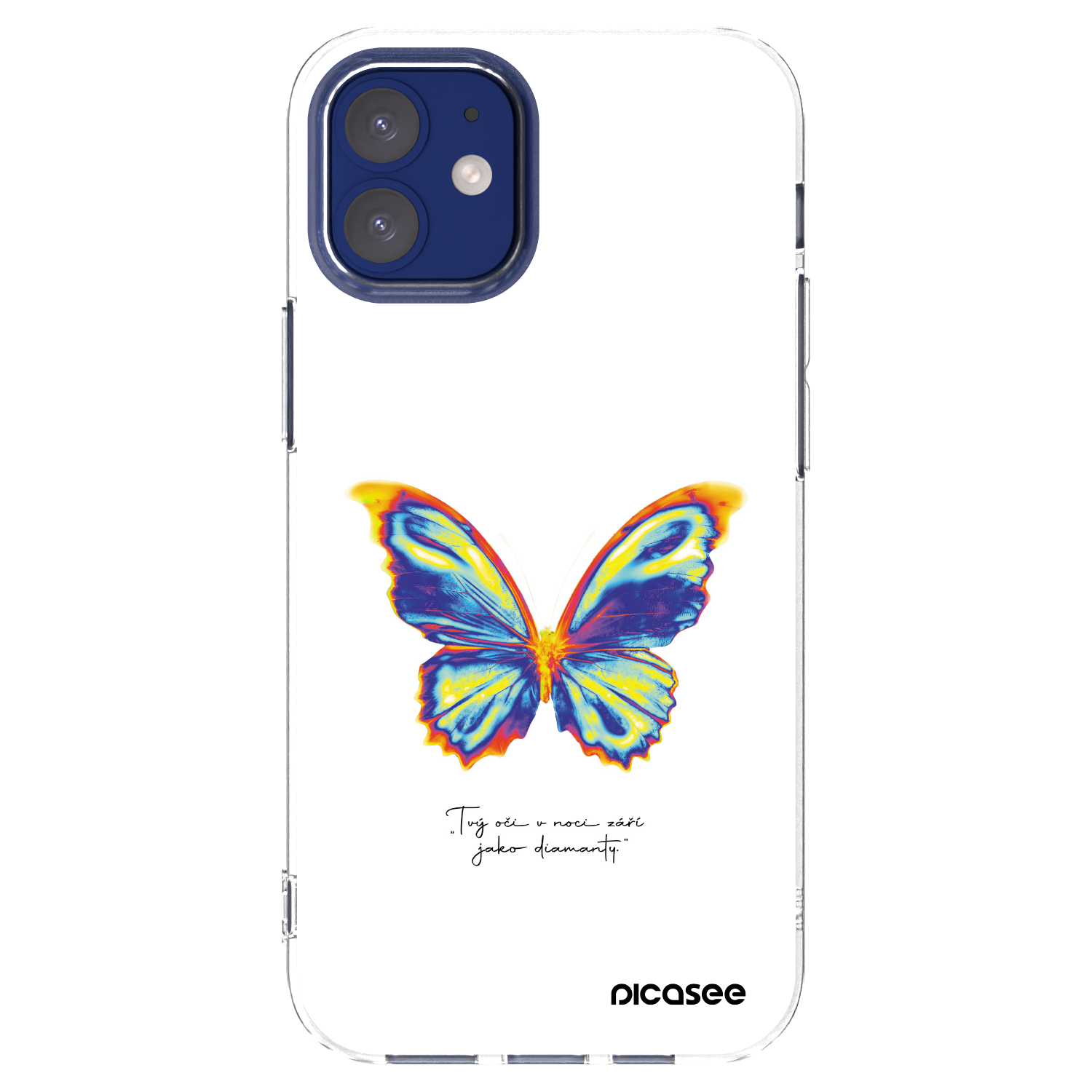 Picasee silikonowe przeźroczyste etui na Apple iPhone 12 mini - Diamanty White