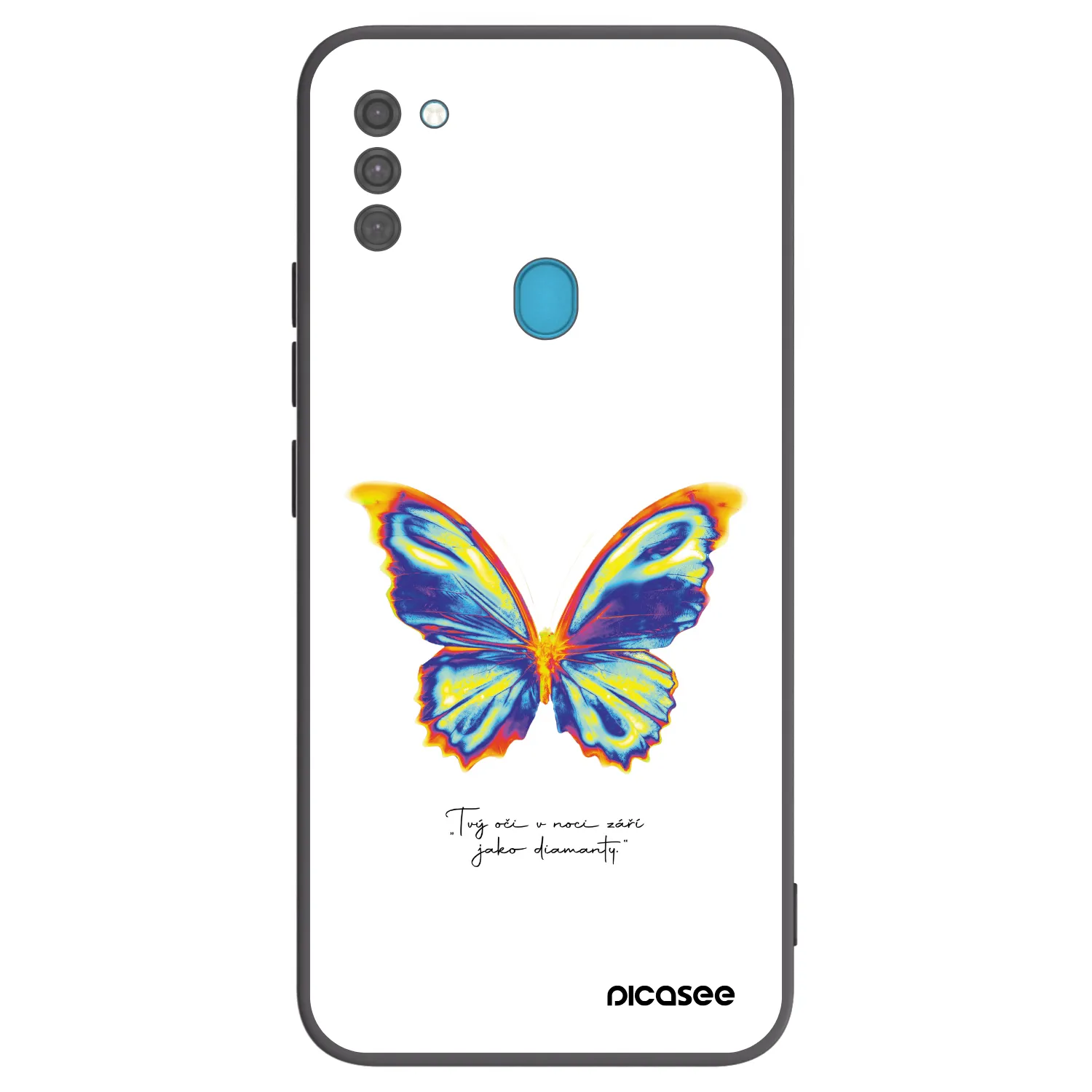 Picasee silikonowe czarne etui na Samsung Galaxy M11 - Diamanty White