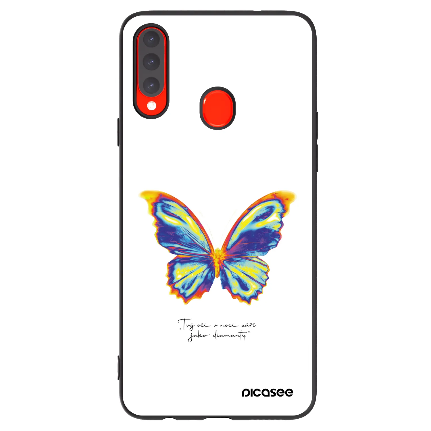 Picasee silikonowe czarne etui na Samsung Galaxy A20s - Diamanty White