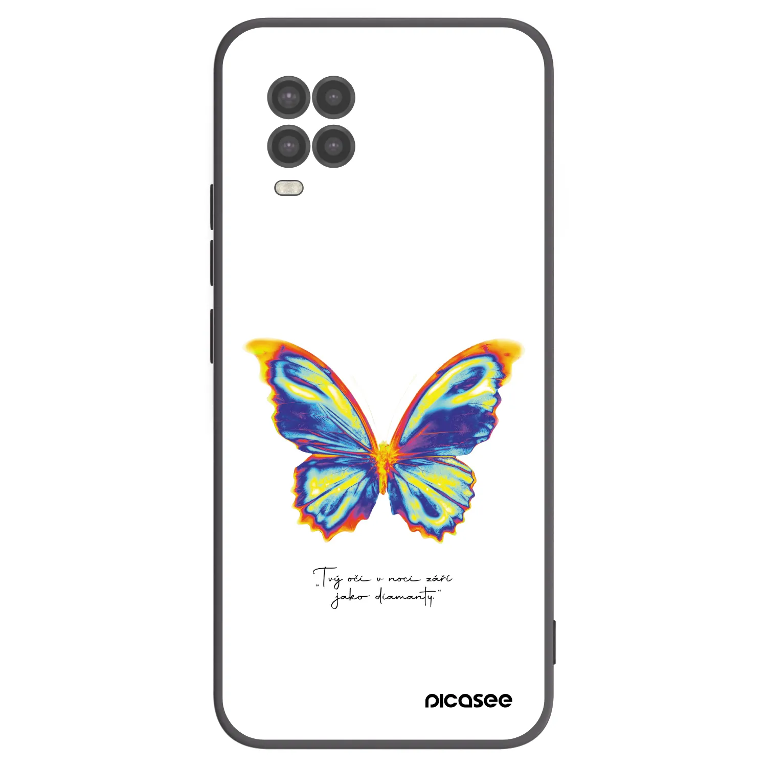 Picasee silikonowe czarne etui na Xiaomi Mi 10 Lite - Diamanty White