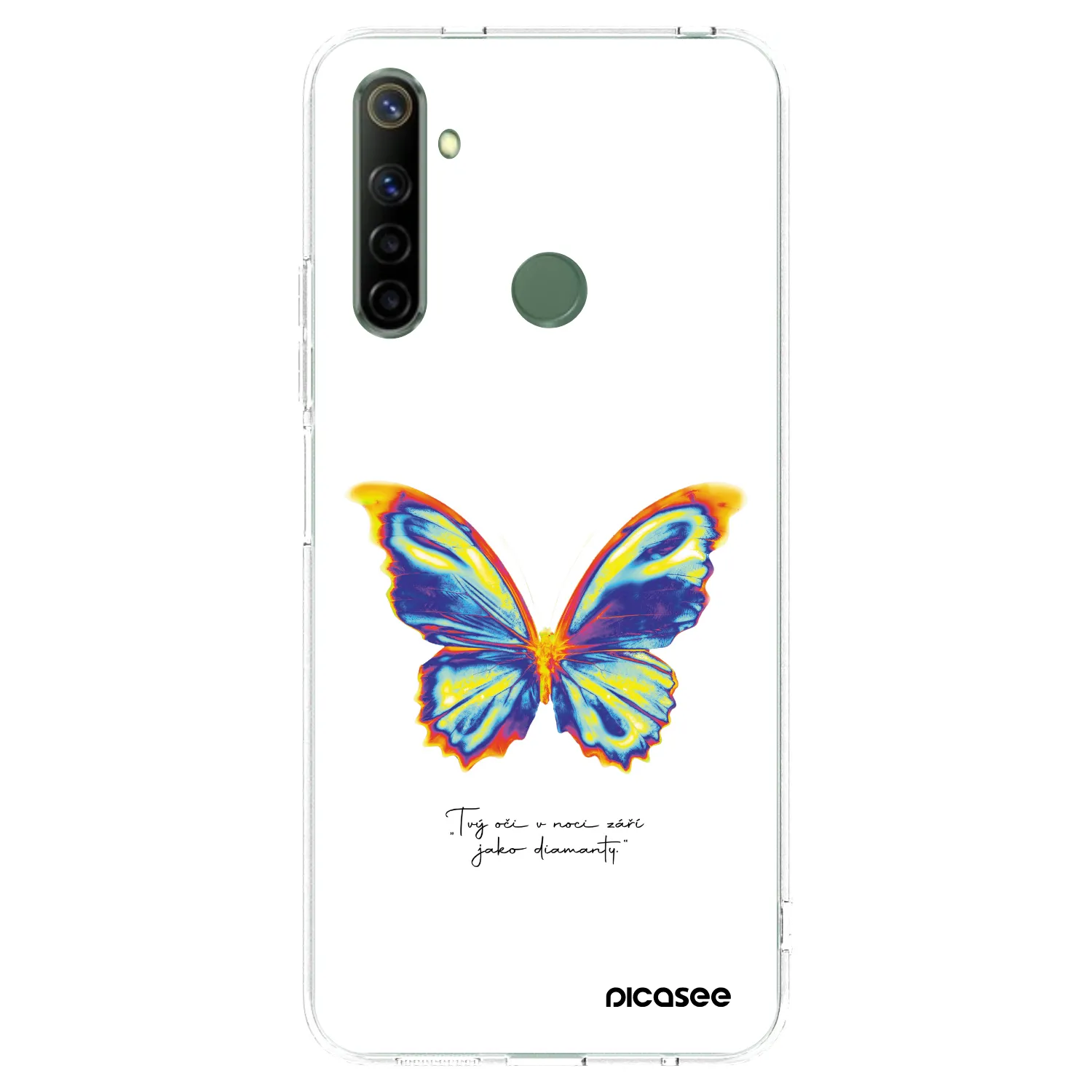 Picasee silikonowe przeźroczyste etui na Realme 6i - Diamanty White