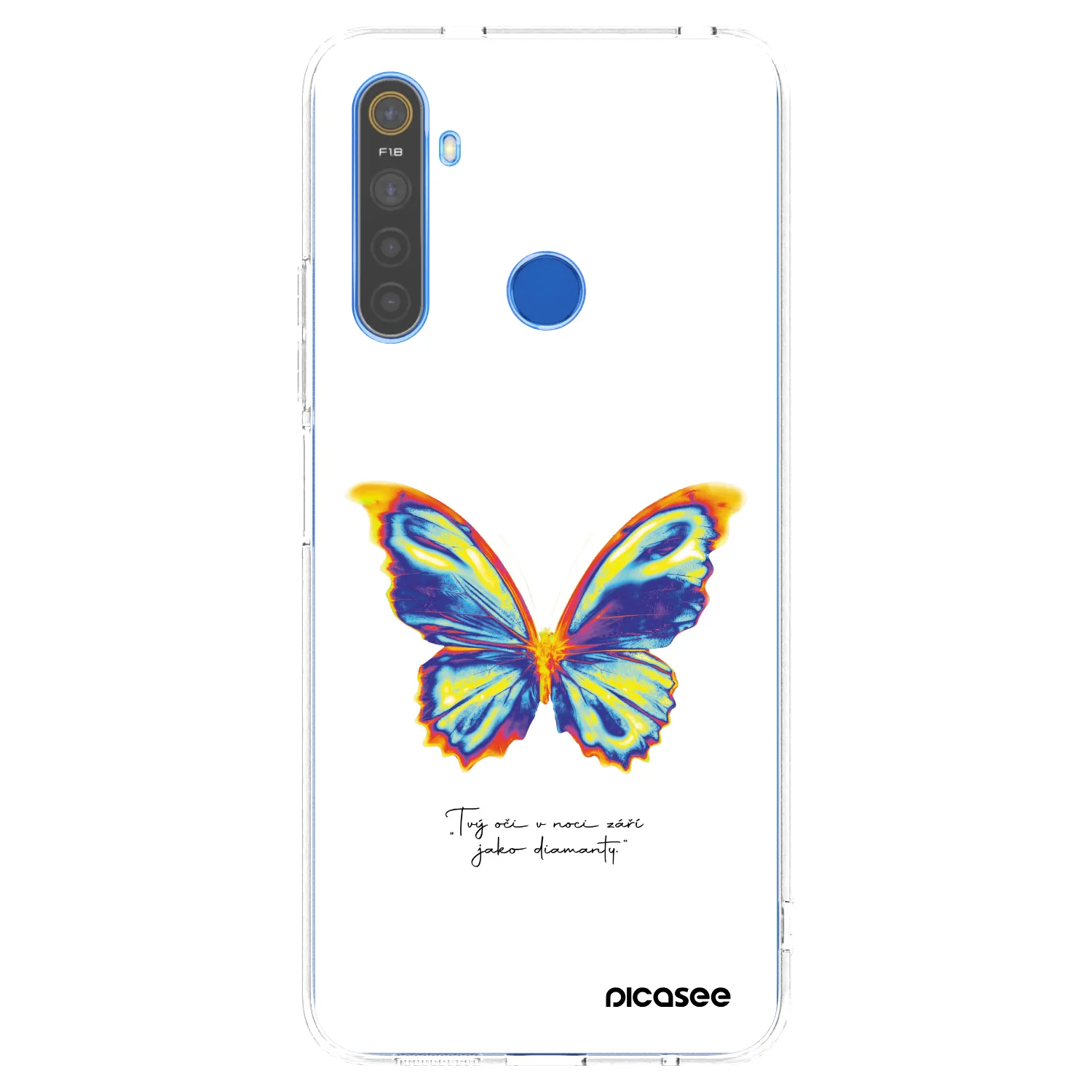 Picasee silikonowe przeźroczyste etui na Realme 5 - Diamanty White